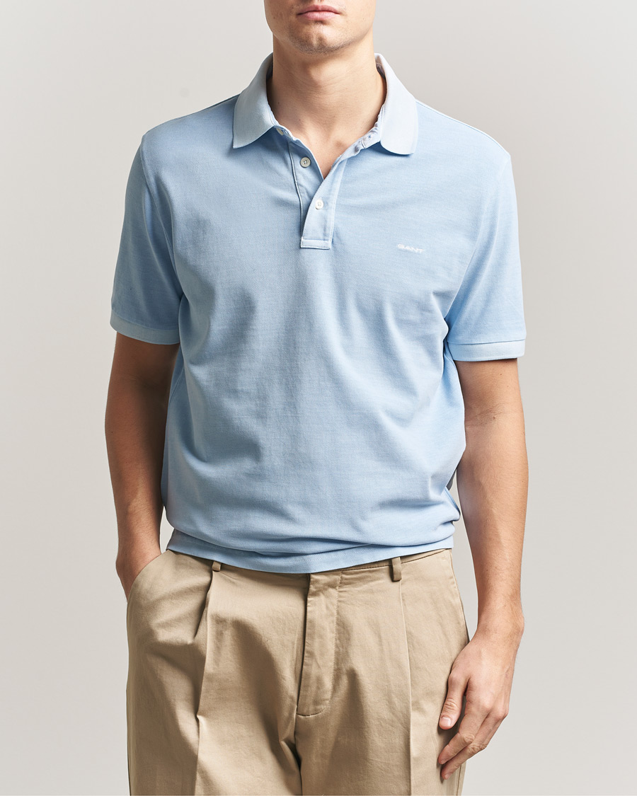 Men | Polo Shirts | GANT | Sunfaded Polo Fresh Blue