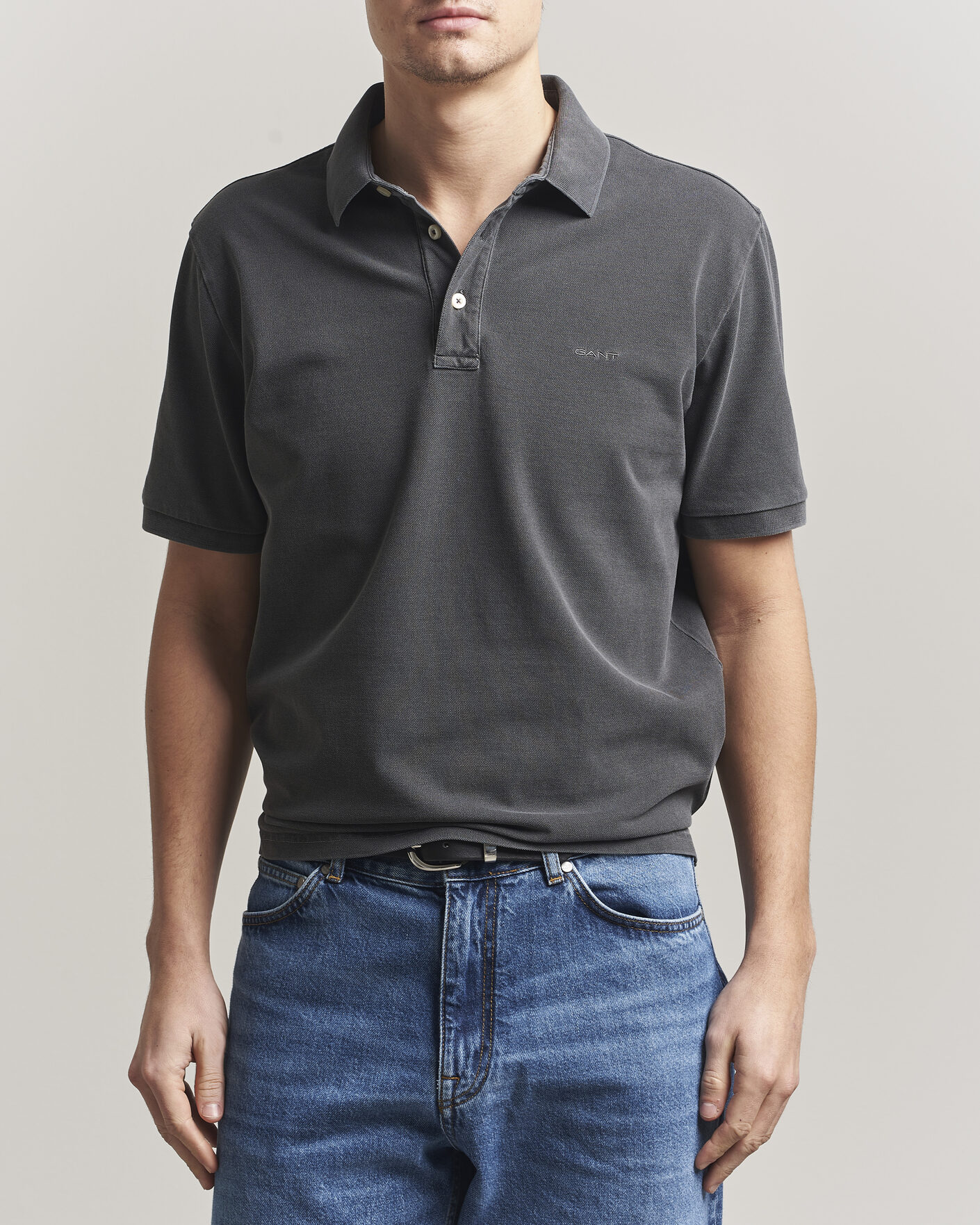 Men | Polo Shirts | GANT | Sunfaded Polo Black