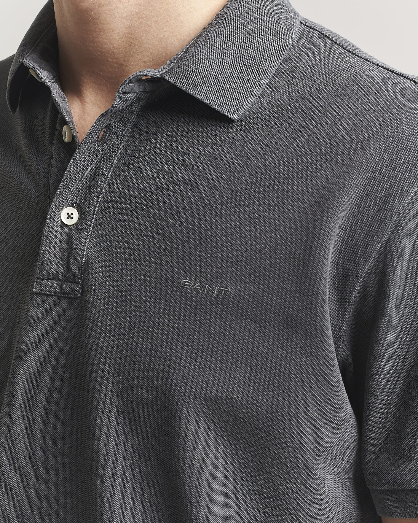 Men | Polo Shirts | GANT | Sunfaded Polo Black