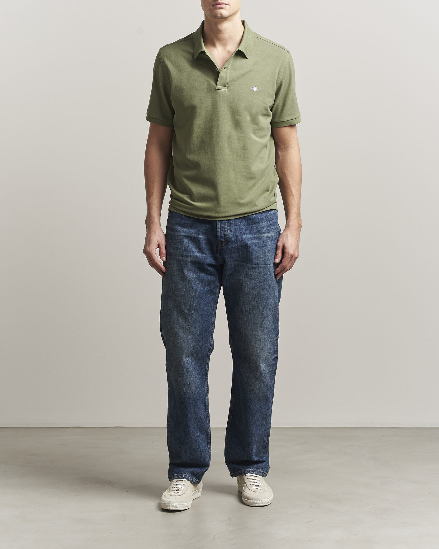 Men | Polo Shirts | Gant | The Original Polo Dry Herb Green