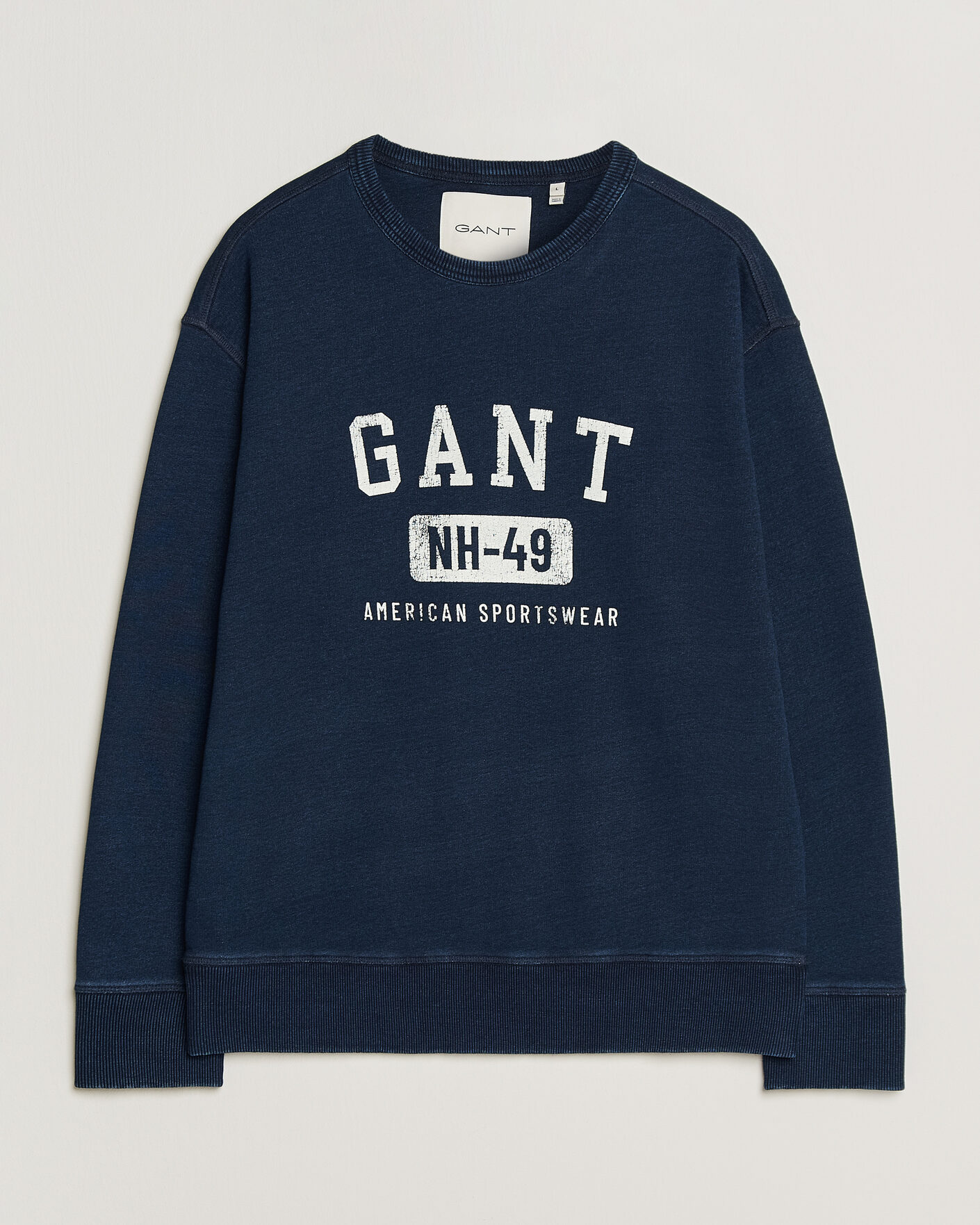 Men | Sweaters & Knitwear | GANT | Indigo Graphic Sweatshirt Dark Blue