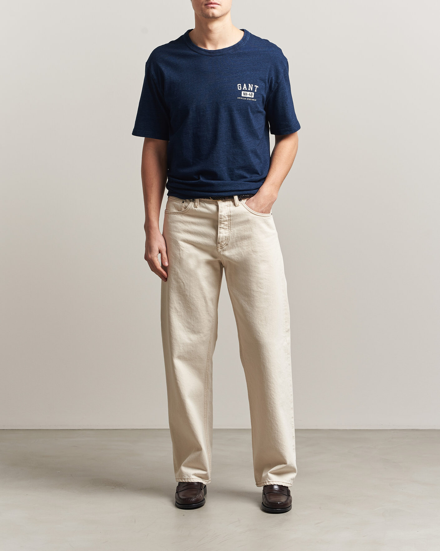 Men | T-Shirts | GANT | Indigo Graphic T-Shirt Dark Blue