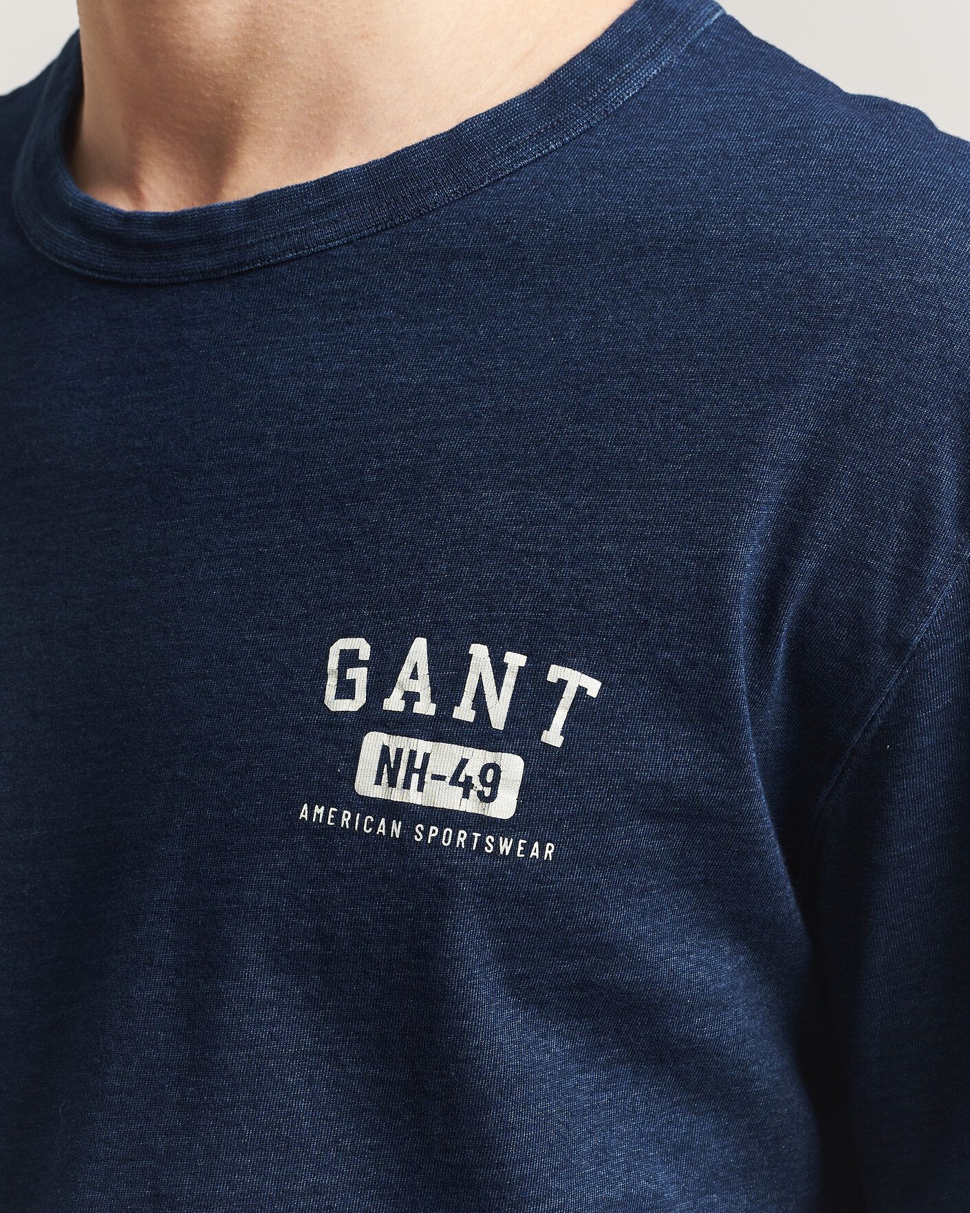Men | T-Shirts | GANT | Indigo Graphic T-Shirt Dark Blue
