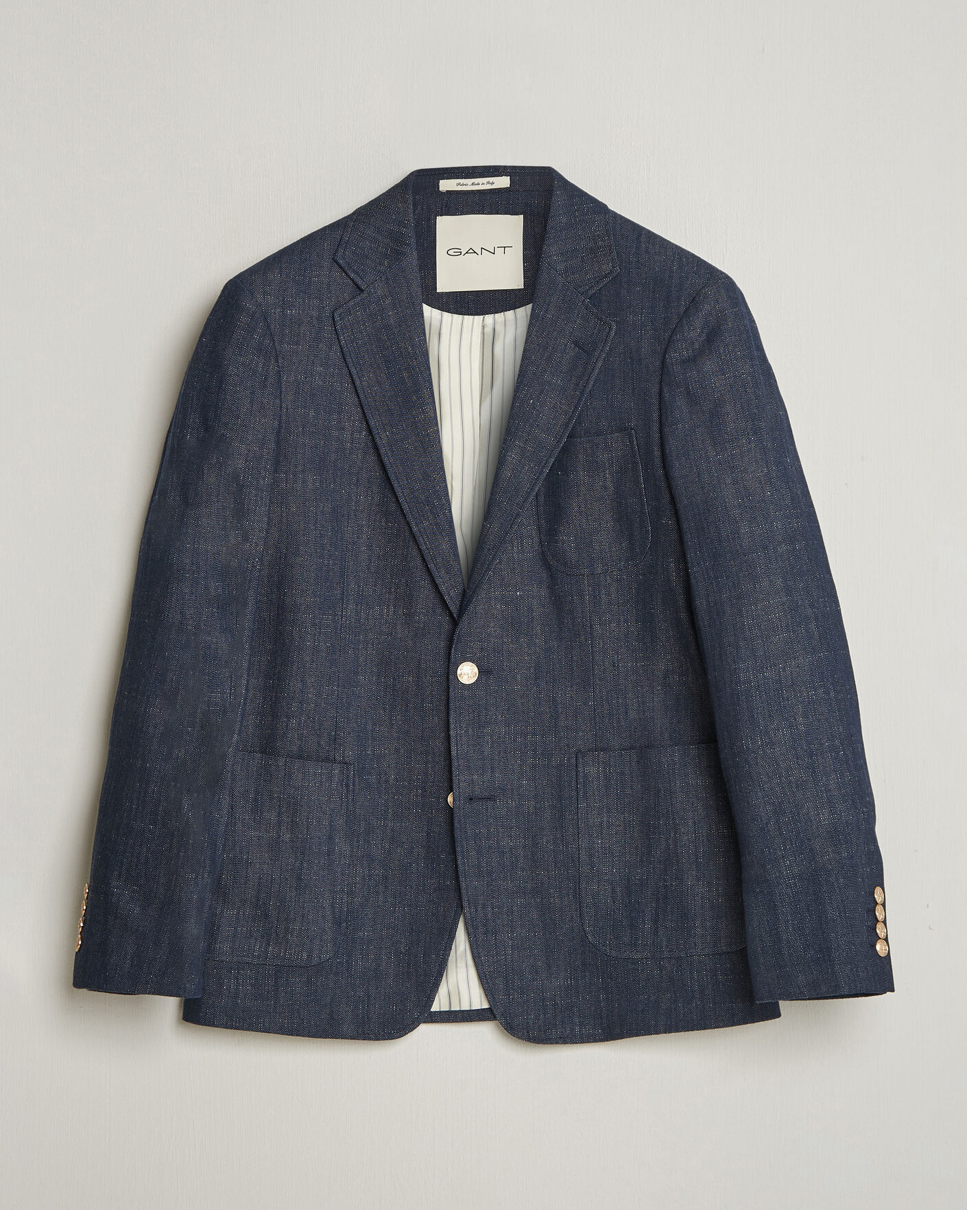 Men | Blazers | GANT | Cotton Indigo Club Blazer Dark Blue Raw
