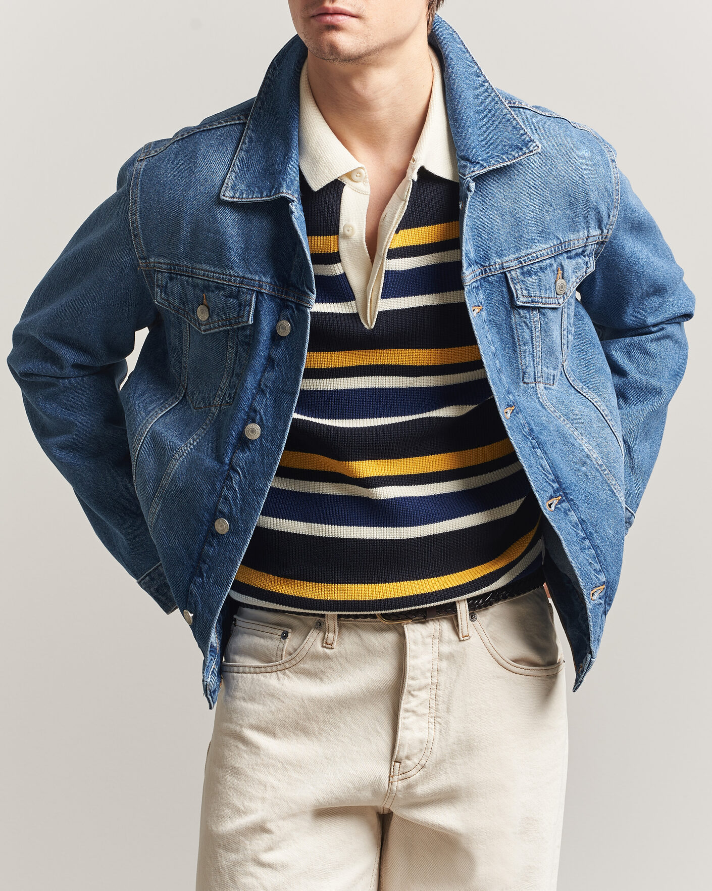 GANT Denim Trucker Jacket Mid Blue at CareOfCarl.com