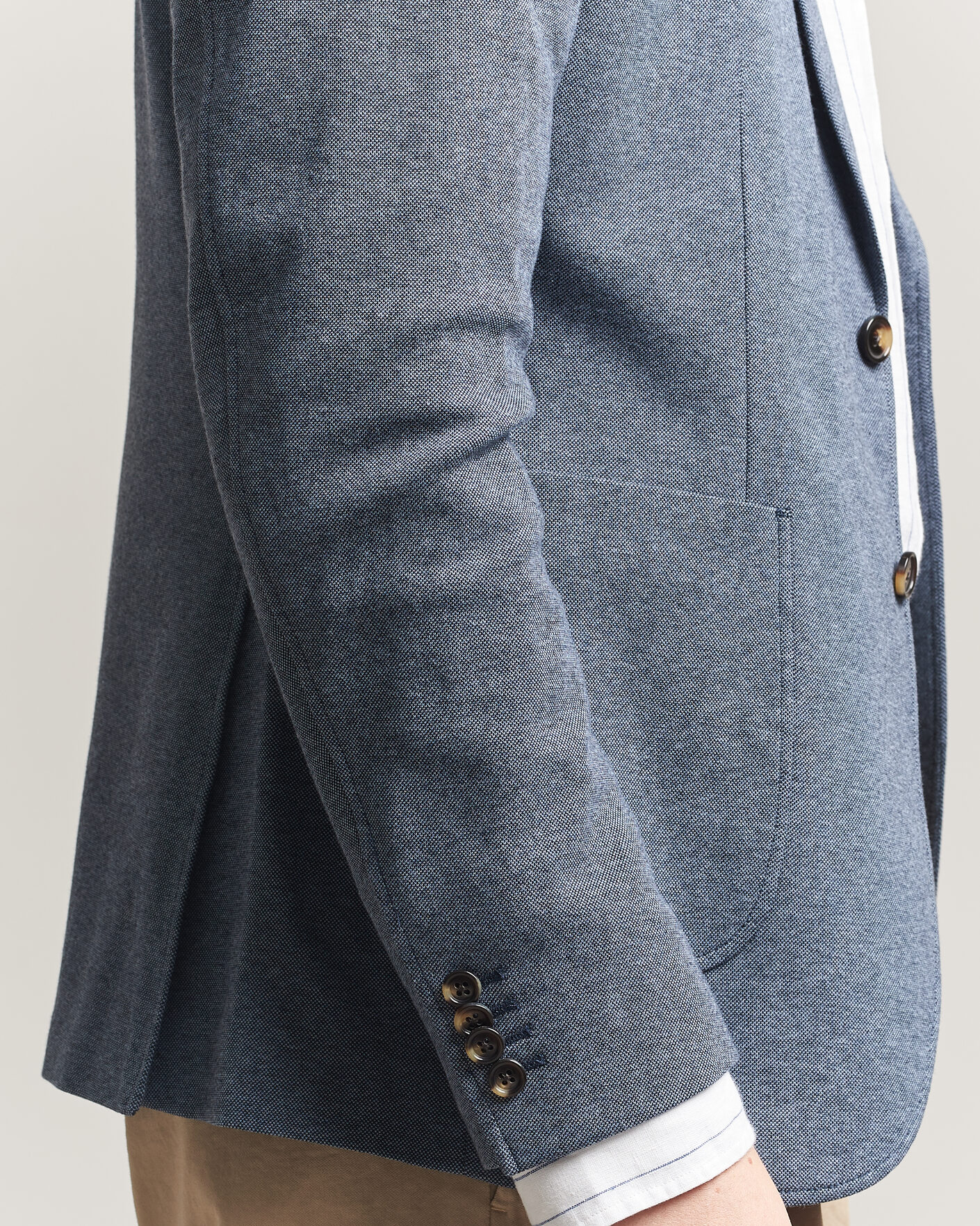 Men | Blazers | Gant | Two Tone Jersey Pique Blazer Salty Sea