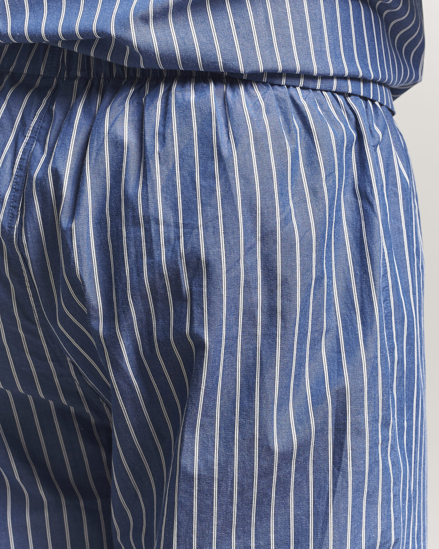 Men | Pyjamas & Robes | GANT | Striped Poplin Pyjama Set Deep Cobalt