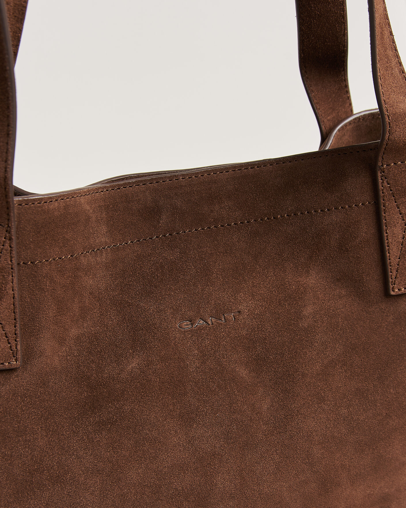 Men | Bags | GANT | Suede Tote Bag Mahogany Brown