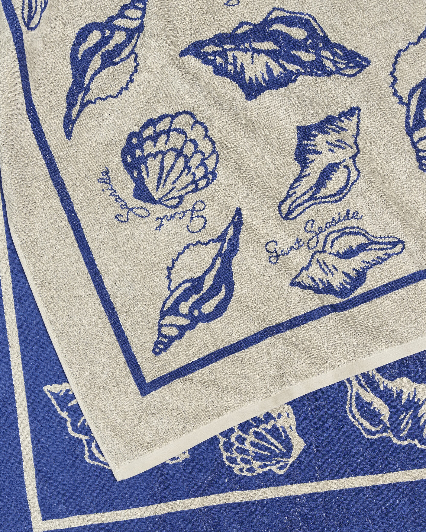 Men | Fabrics | Gant | Seashell Print Beach Towel Faded Beige