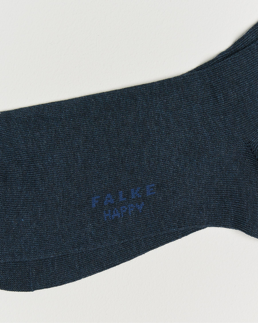 Men | Underwear & Socks | Falke | Happy 2-Pack Cotton Socks Navy Melange