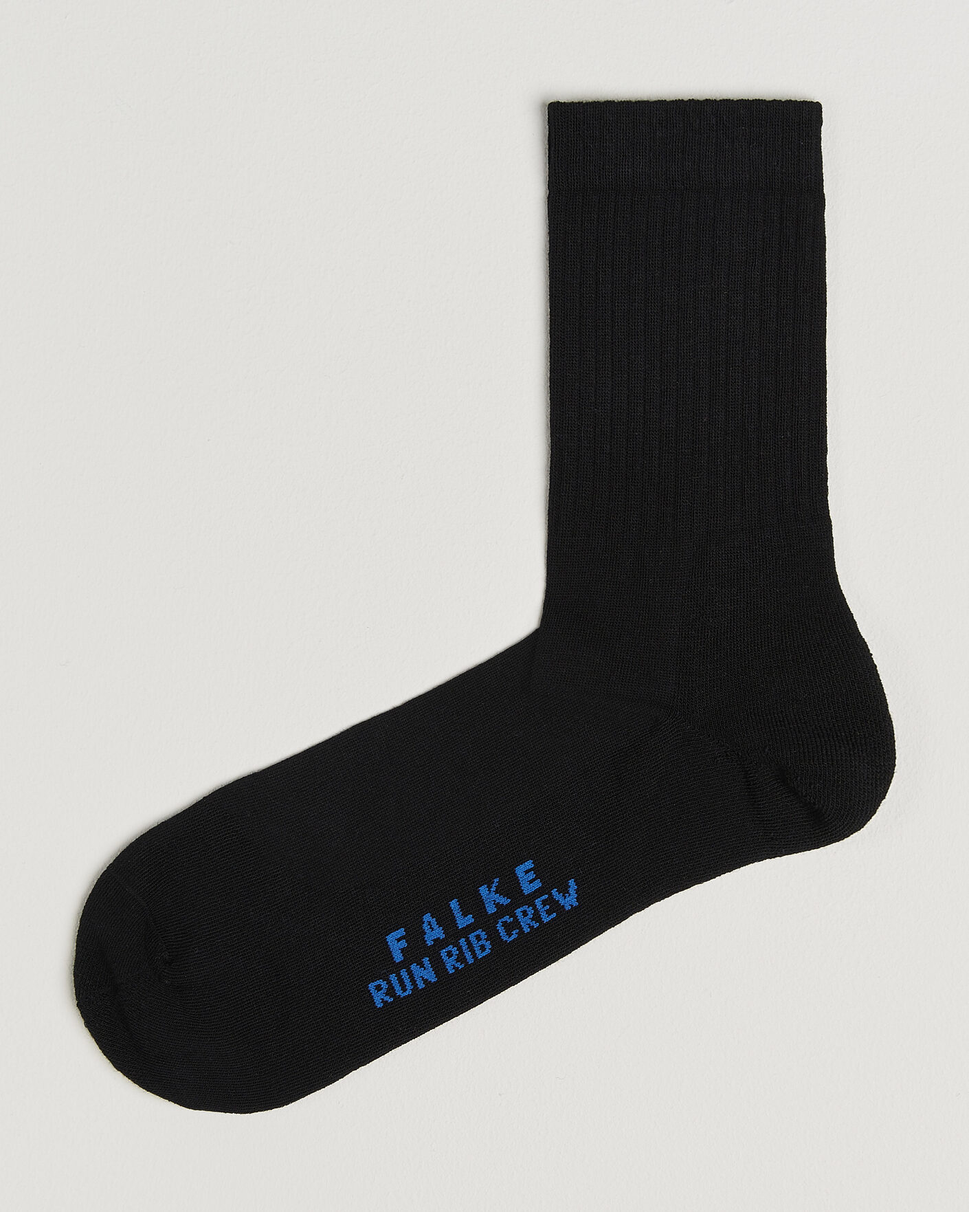 Men | Underwear & Socks | Falke | Run Rib Crew Sock Black