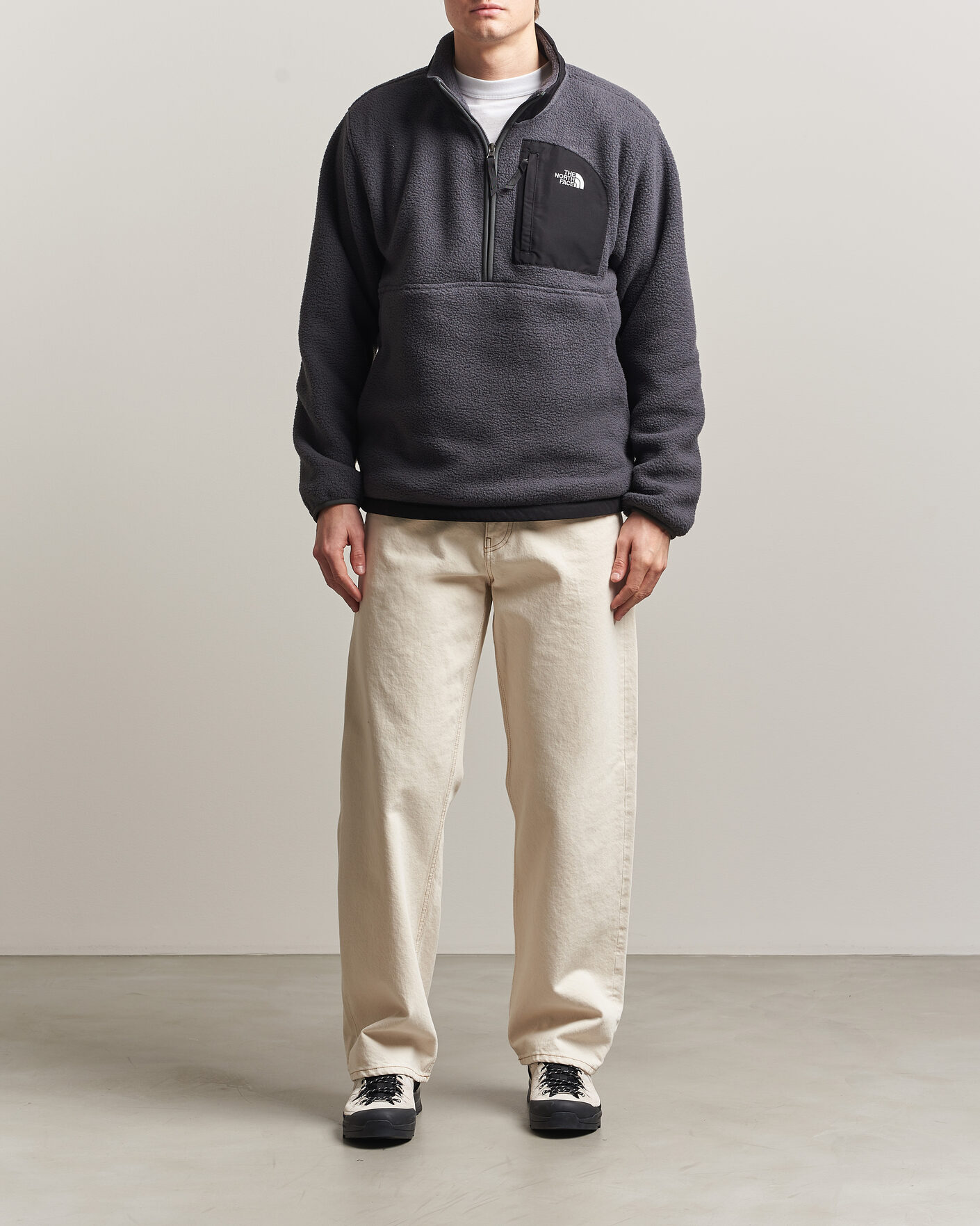 Men | Sweaters & Knitwear | The North Face | Yumiori Fleece Half Zip Asphalt Grey