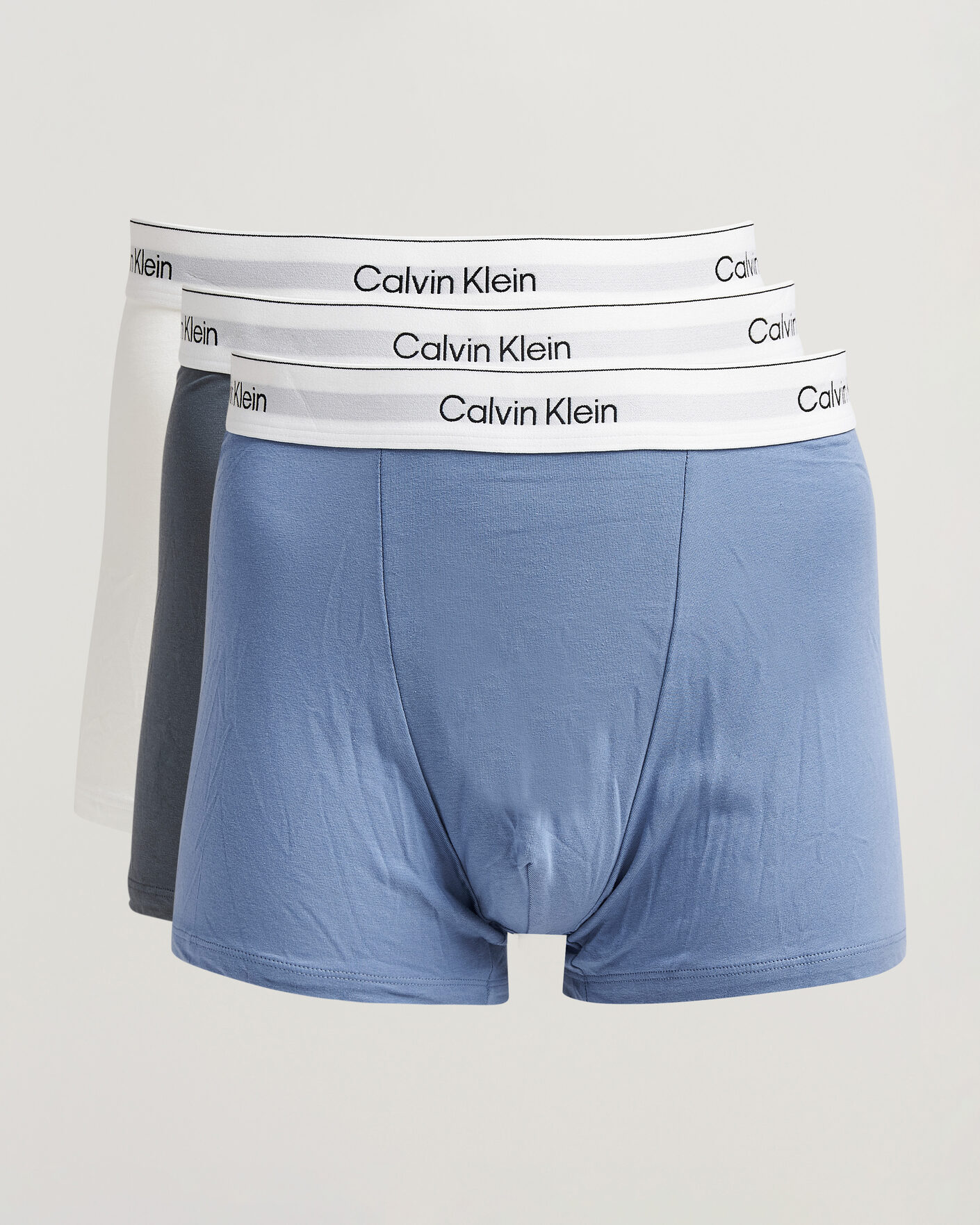 Men | Underwear & Socks | Calvin Klein | 3-Pack Icon Cotton Stretch Relaxed Trunk Grey/Blue/White