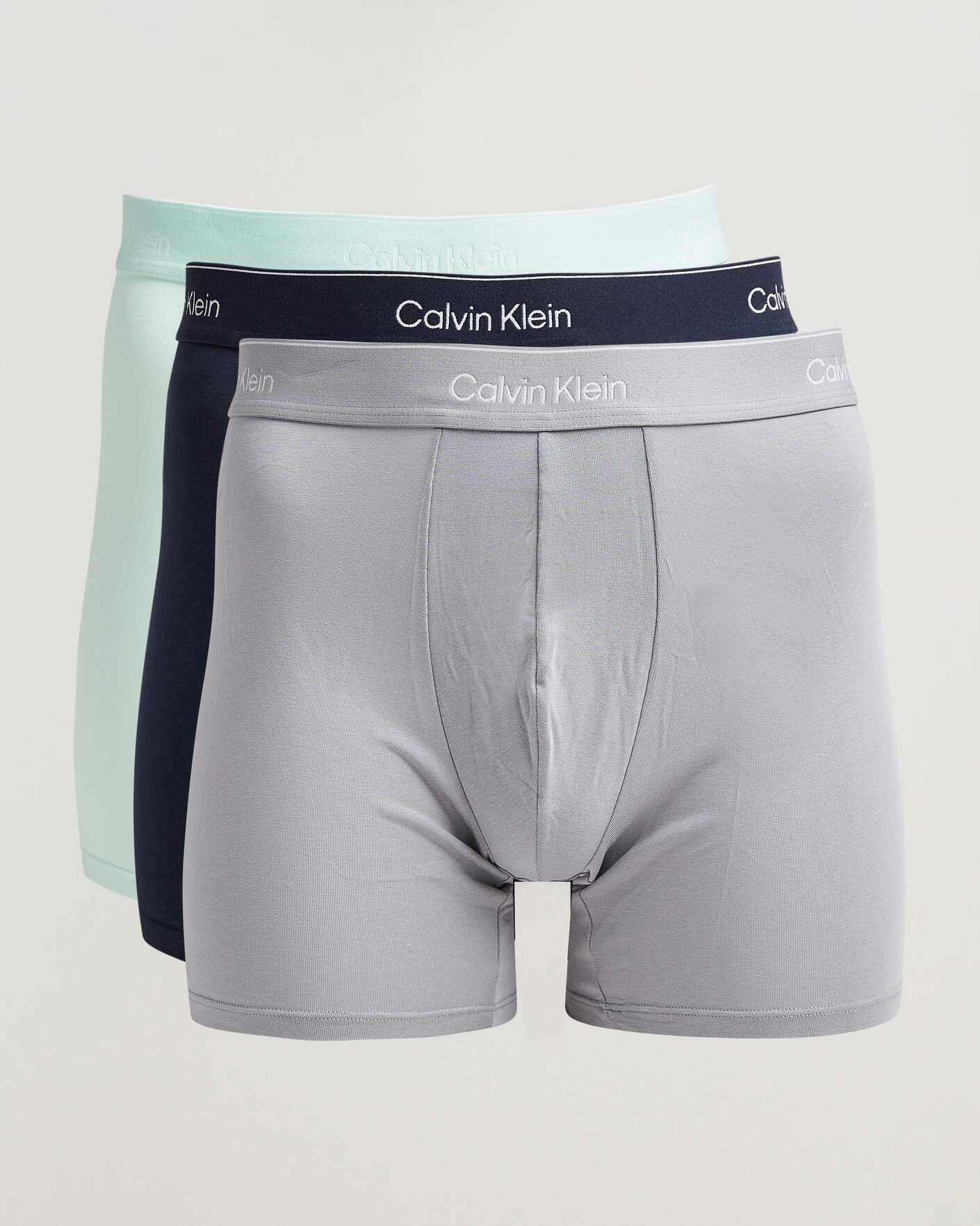 Men | Underwear & Socks | Calvin Klein | 3-Pack Icon Cotton Stretch Boxer Brief Black/Grey/Green