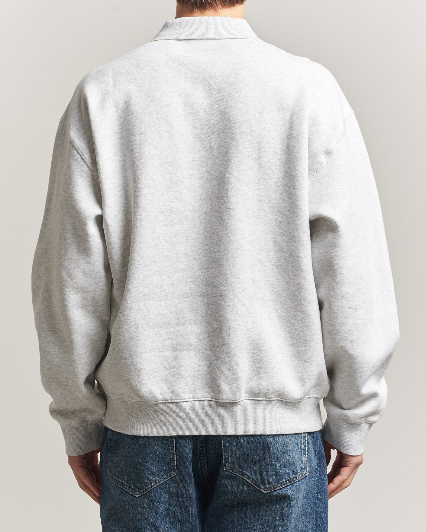 Men | Sweaters & Knitwear | Carhartt WIP | WIP Label Polo Sweatshirt Ash Heather