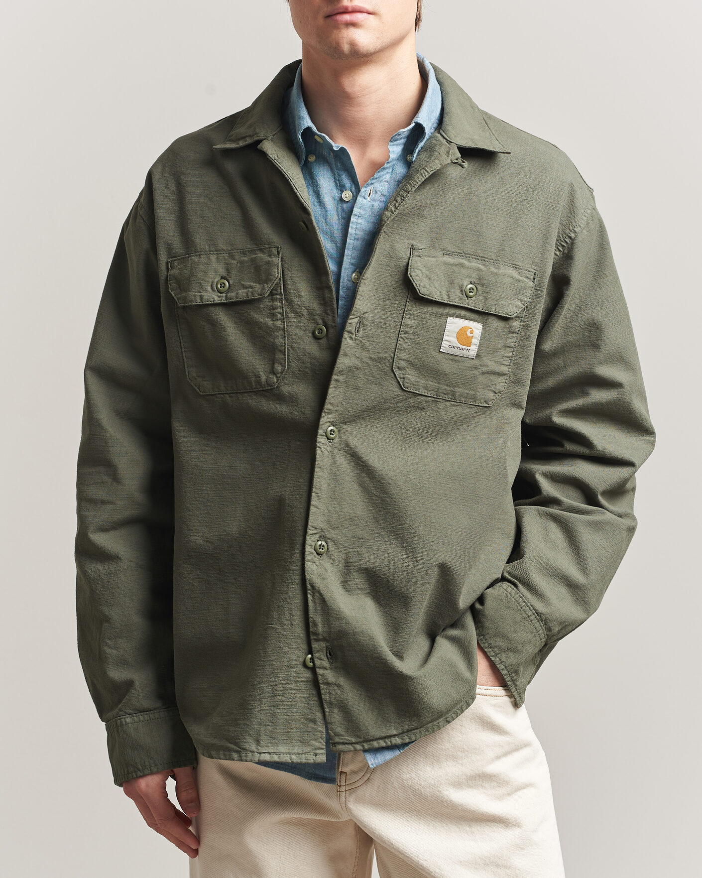 Men | Shirts | Carhartt WIP | Kelsey Long Sleeve Shirt Leaf