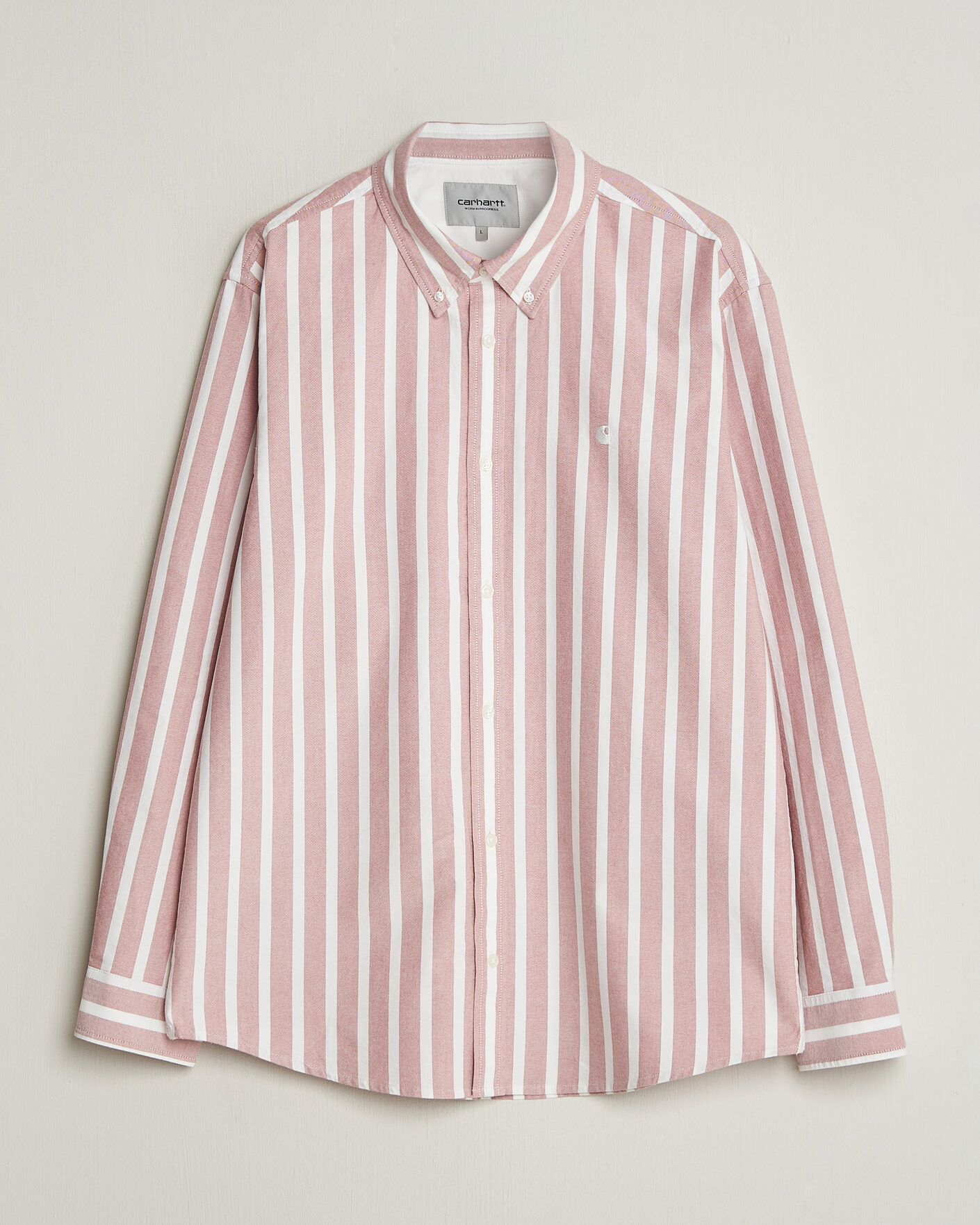 Men | Shirts | Carhartt WIP | Deven Striped Oxford Shirt Oxide Red
