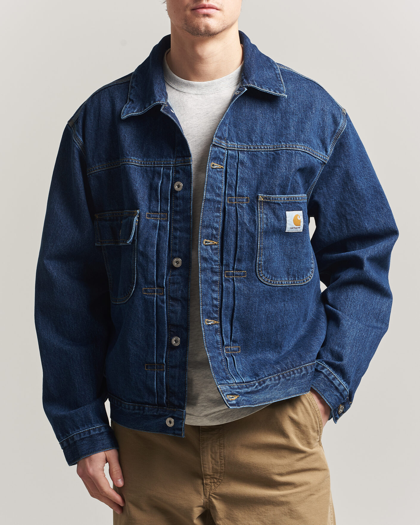 Carhartt WIP Belmar Denim Jacket Blue Stone Wash at CareOfCarl.com
