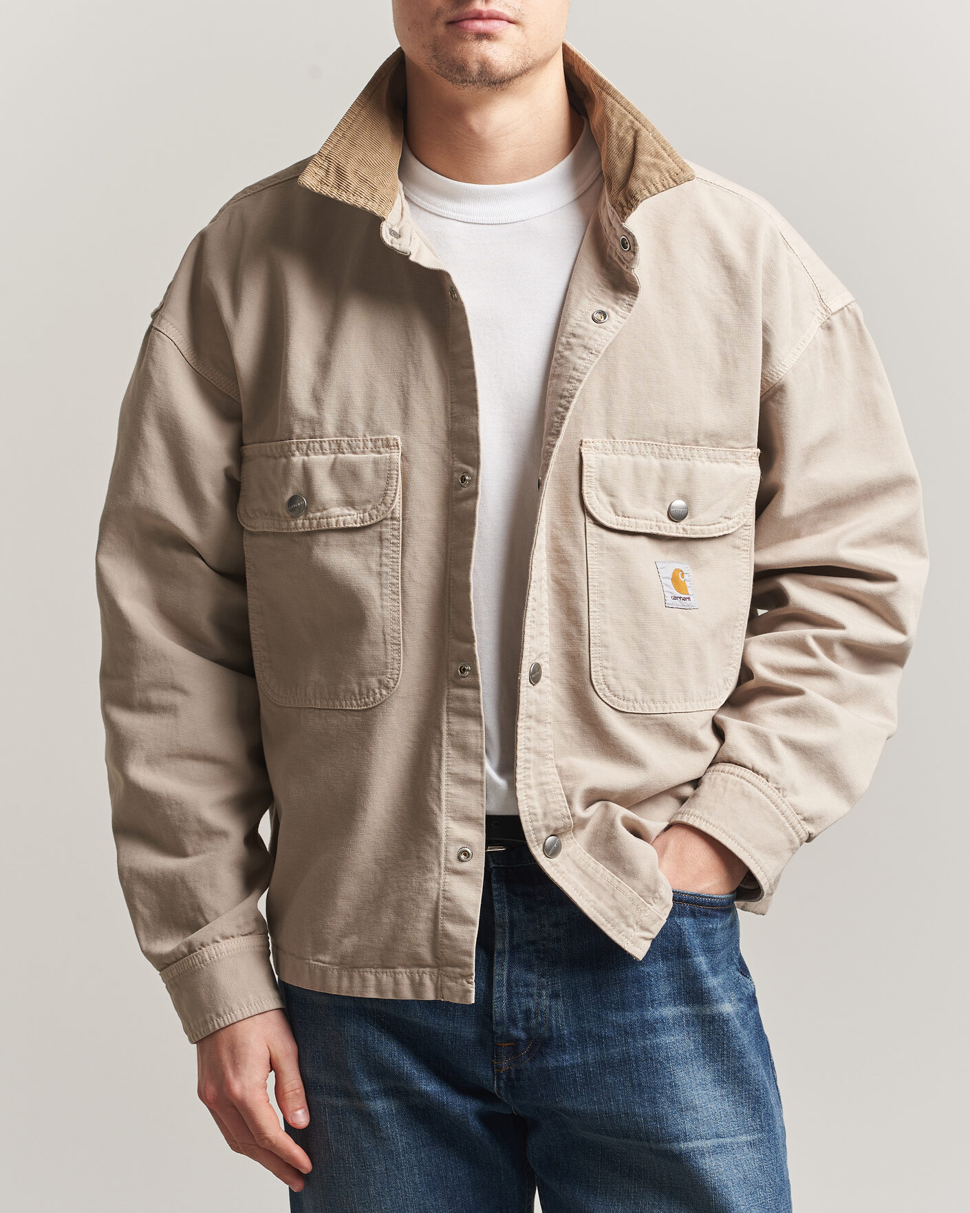 Men | Coats & Jackets | Carhartt WIP | Prescott Shirt Jacket Beige
