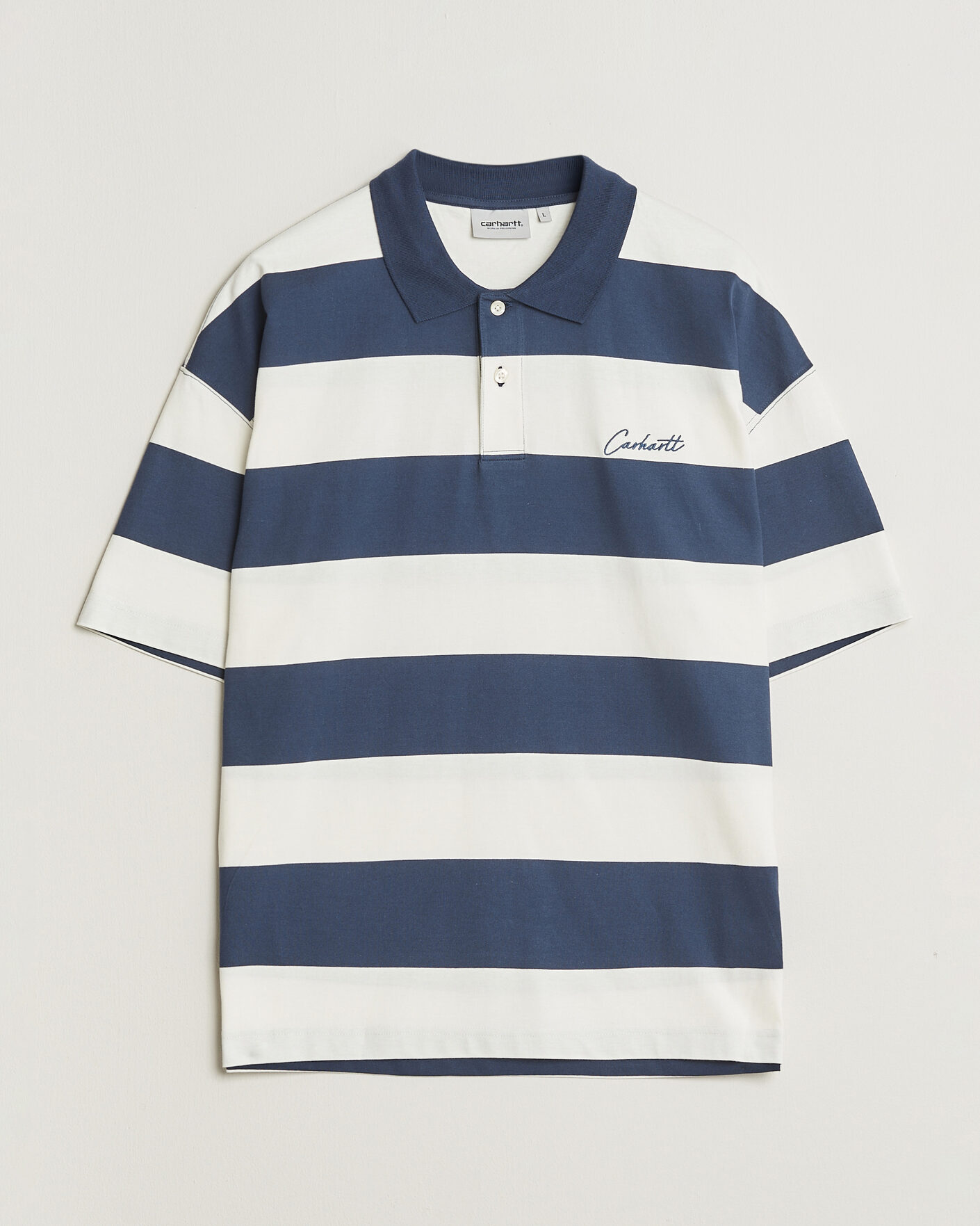 Men | Polo Shirts | Carhartt WIP | Delrey Polo Blue Stripe