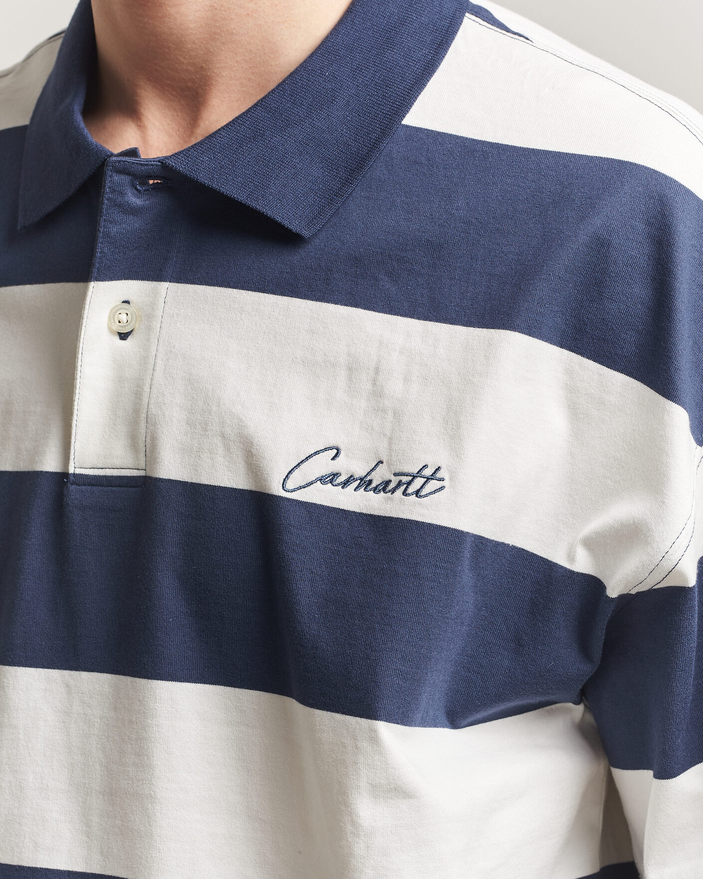 Men | Polo Shirts | Carhartt WIP | Delrey Polo Blue Stripe