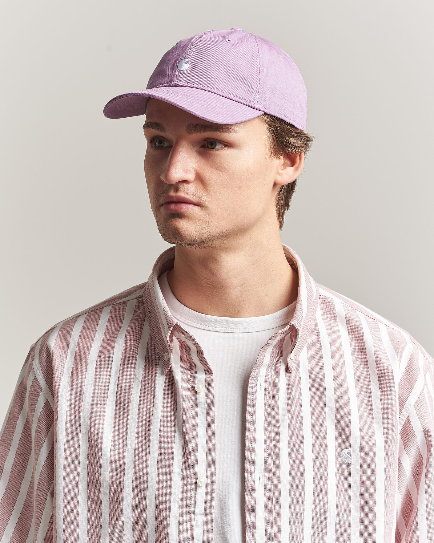 Carhartt WIP Madison Logo Cap Gentle Purple at CareOfCarl.com