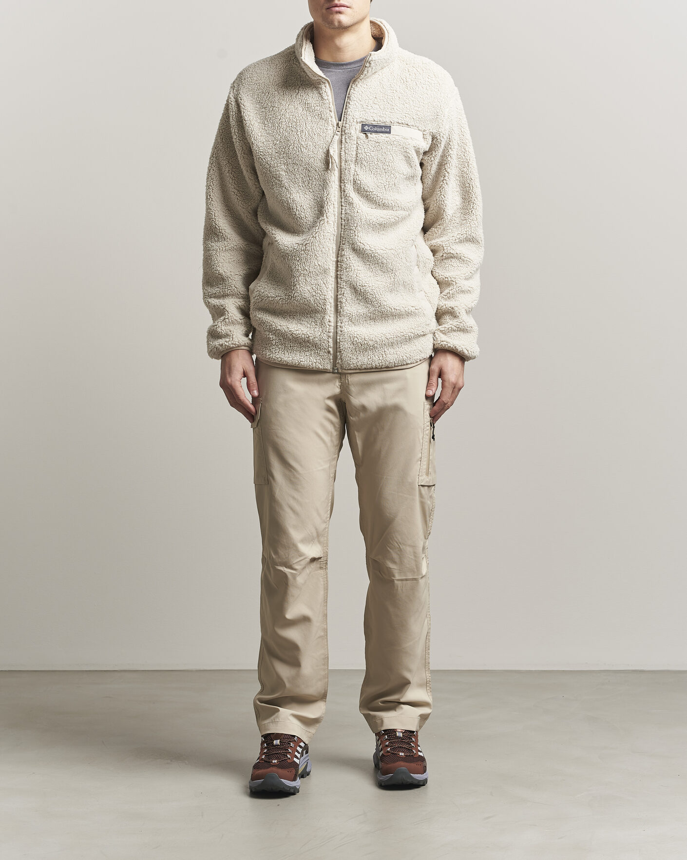 Men | Sweaters & Knitwear | Columbia | Rugged Ridge High Pile Full Zip Dark Stone