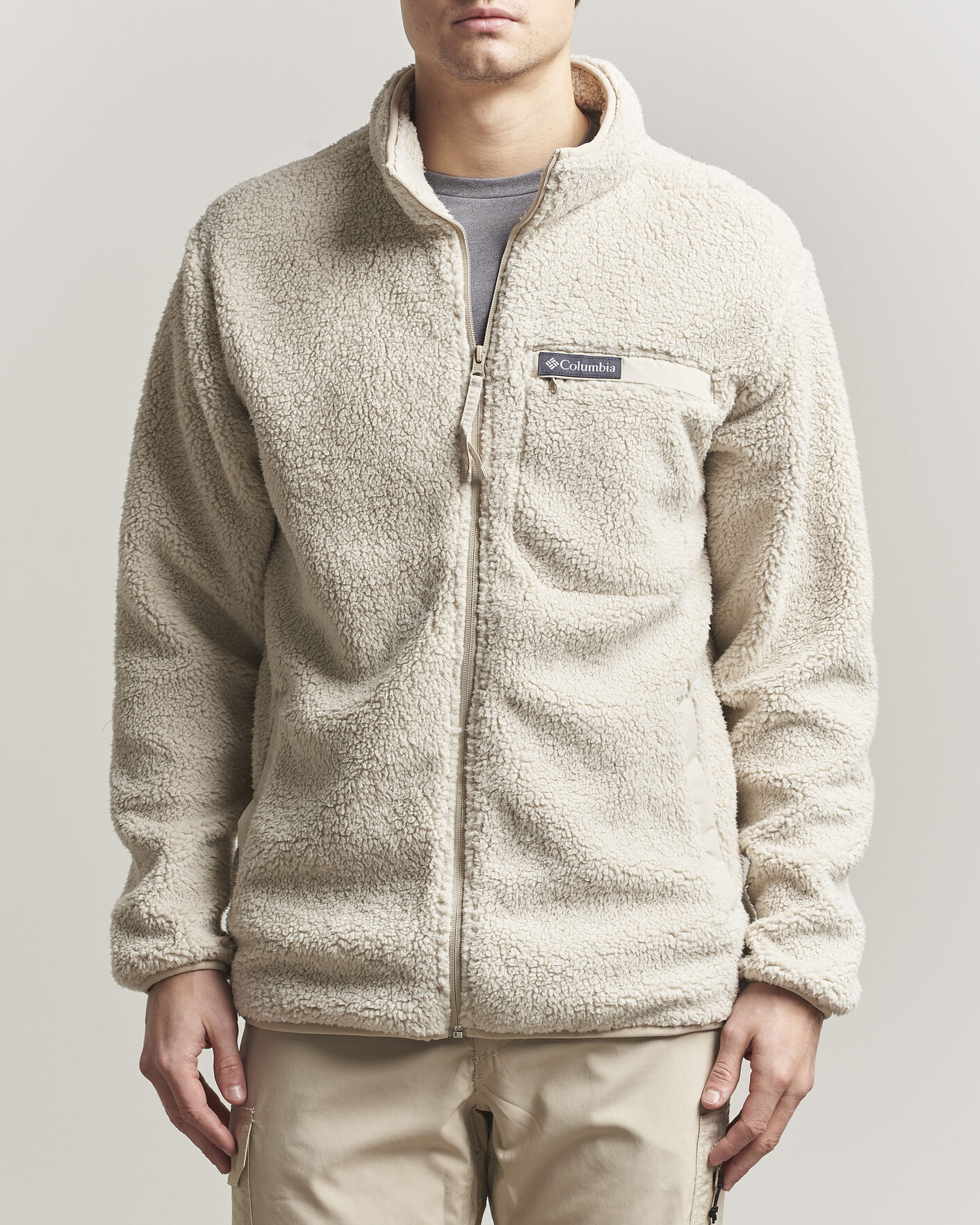 Men | Sweaters & Knitwear | Columbia | Rugged Ridge High Pile Full Zip Dark Stone