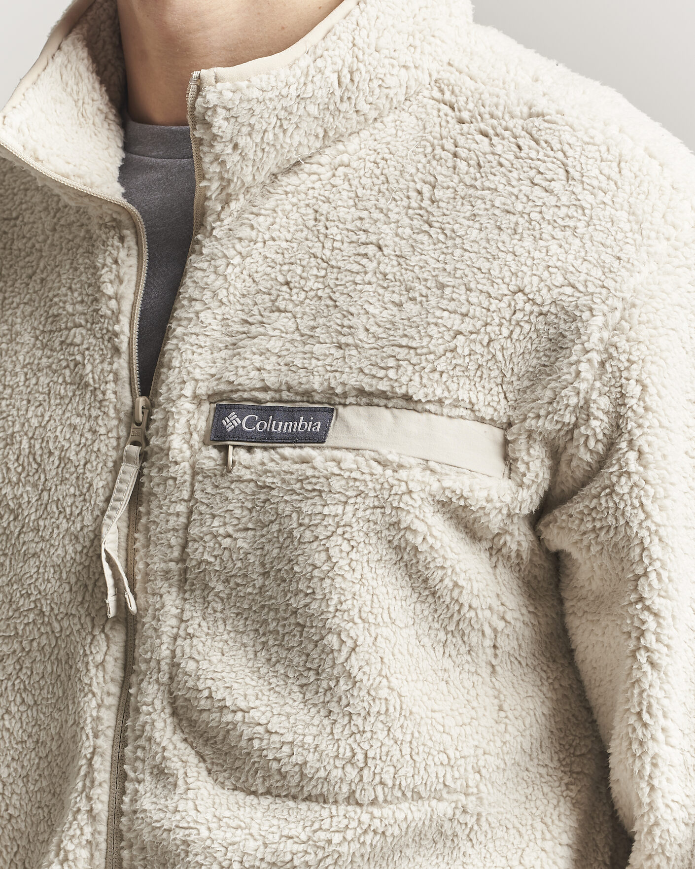 Men | Sweaters & Knitwear | Columbia | Rugged Ridge High Pile Full Zip Dark Stone