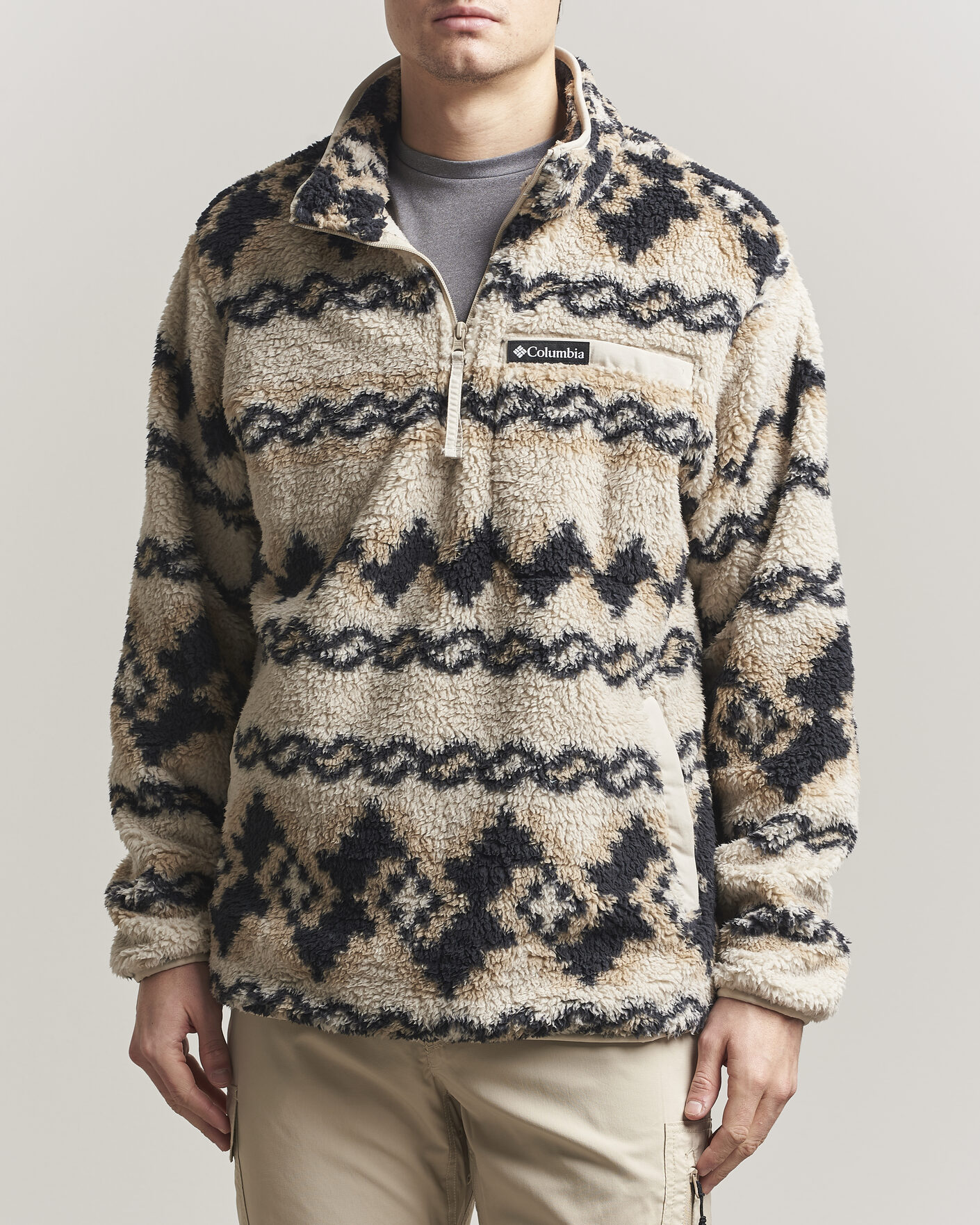 Men | Sweaters & Knitwear | Columbia | Rugged Ridge High Pile Half Zip Dark Stone Knitknot