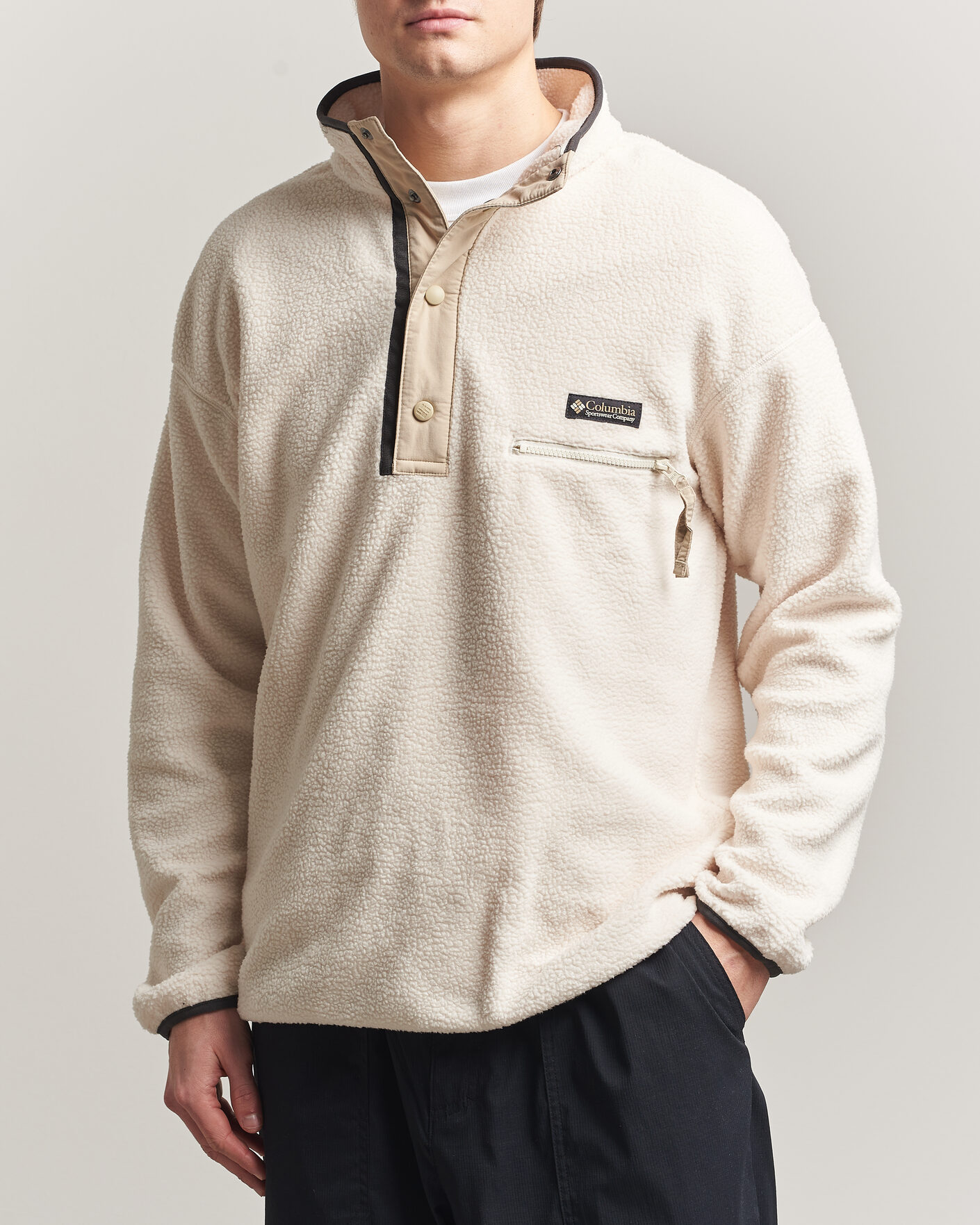Men | Sweaters & Knitwear | Columbia | Helvetia II Half Snap Fleece Chalk