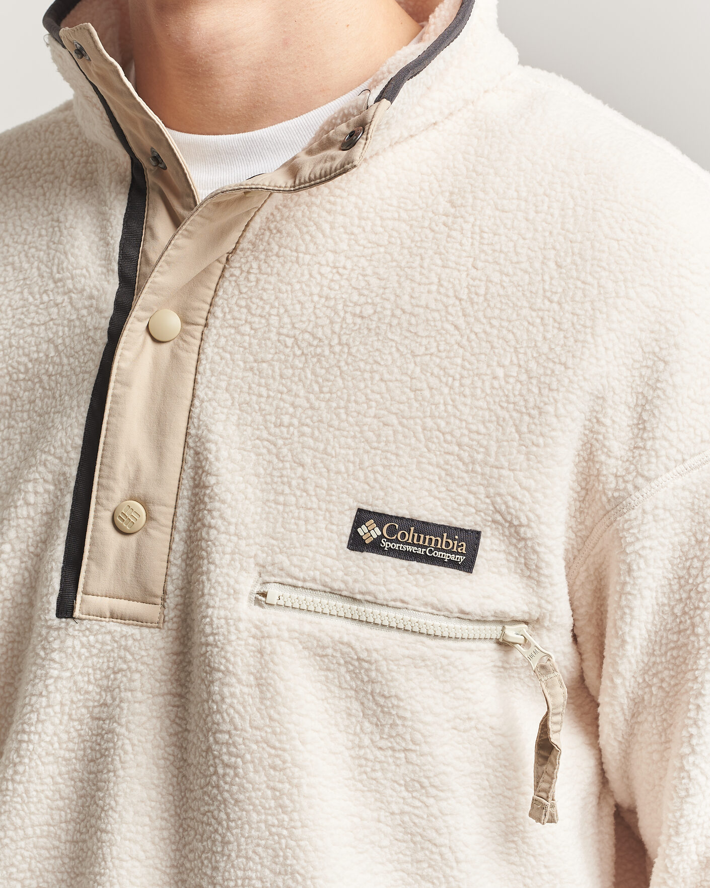 Columbia Helvetia II Half Snap Fleece Chalk at CareOfCarl.com