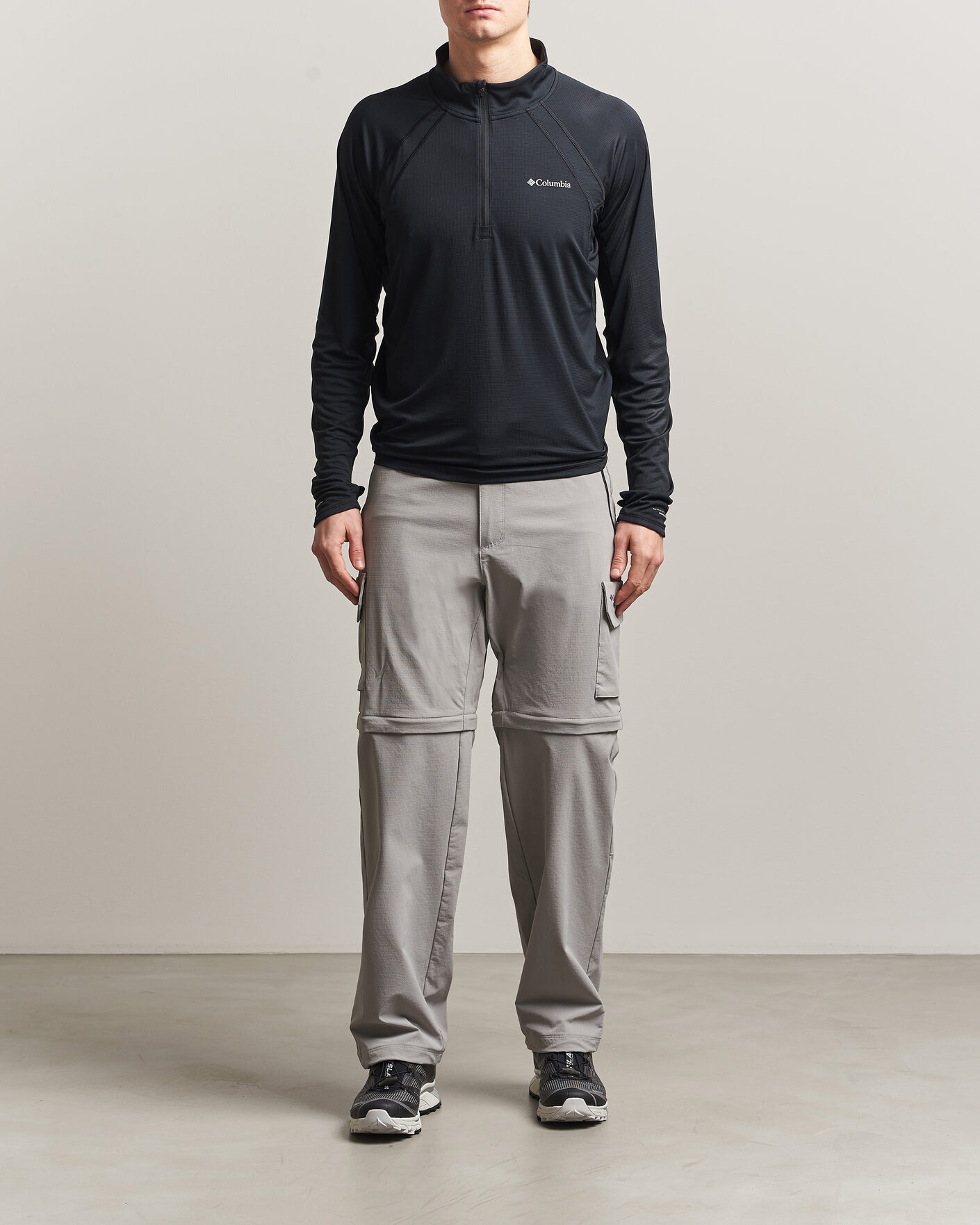 Men | T-Shirts | Columbia | Stealth Spring Half-Zip T-Shirt Black
