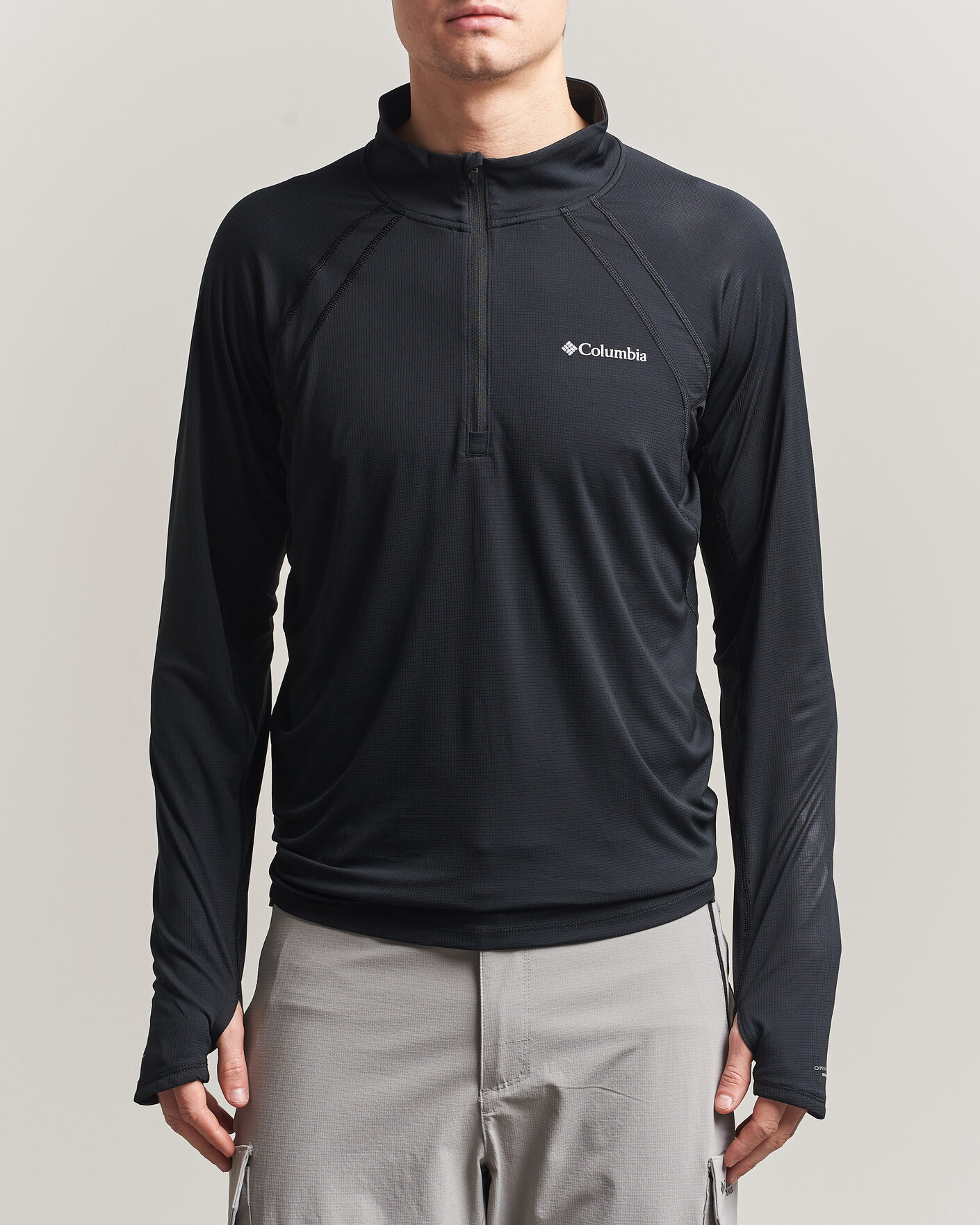 Men | T-Shirts | Columbia | Stealth Spring Half-Zip T-Shirt Black