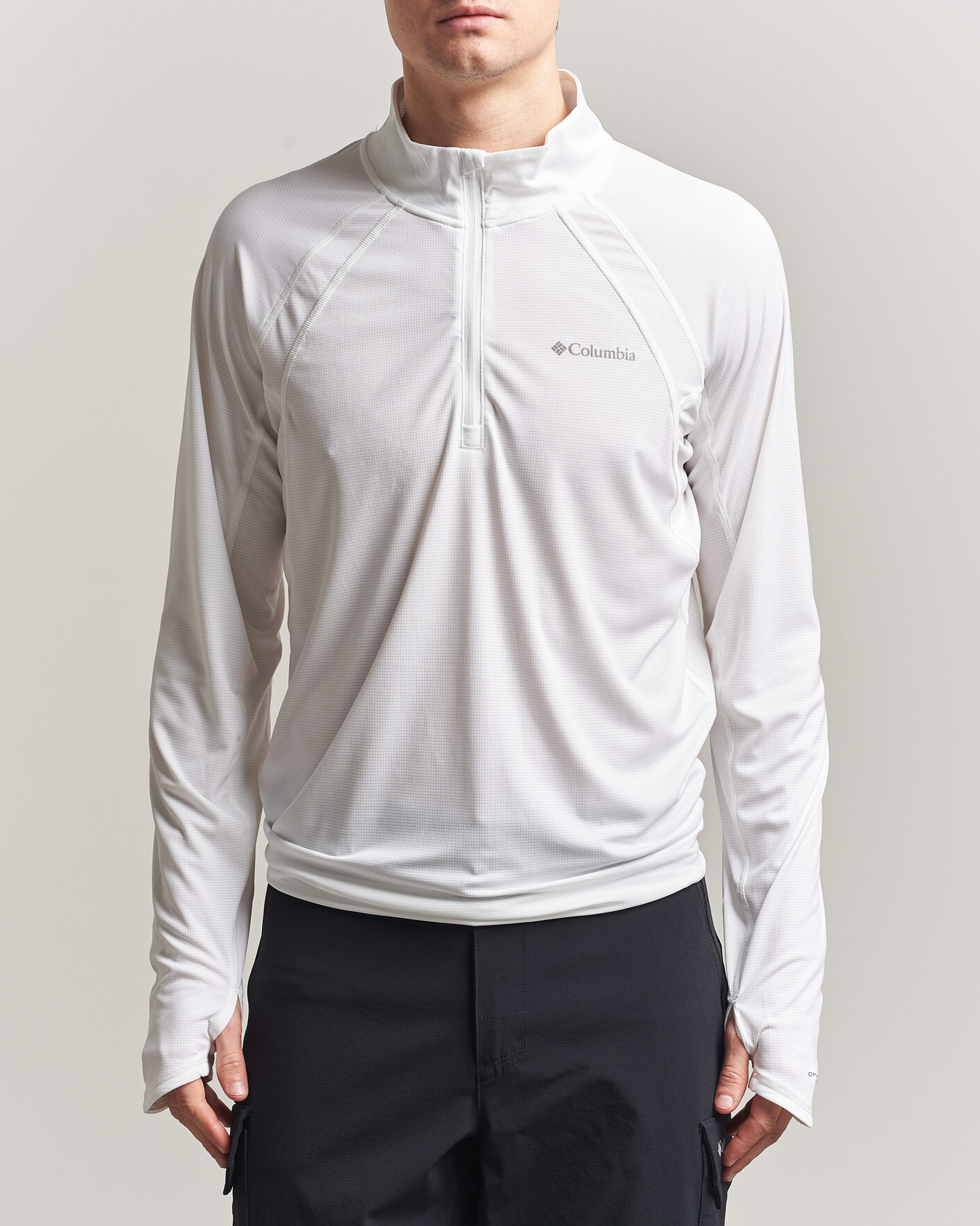 Men | T-Shirts | Columbia | Stealth Spring Half-Zip T-Shirt White
