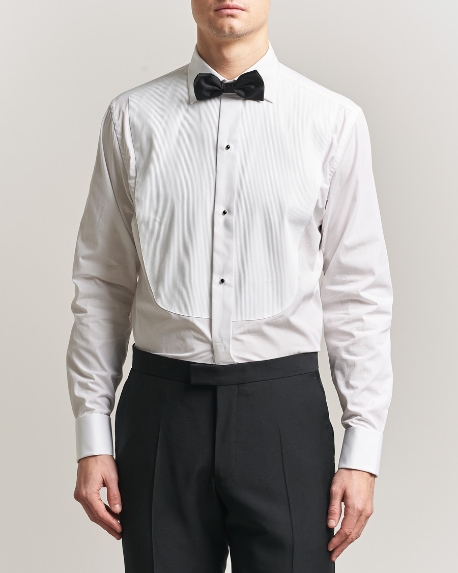 Men | Shirts | Canali | Classic Black Studs Tuxedo Shirt White