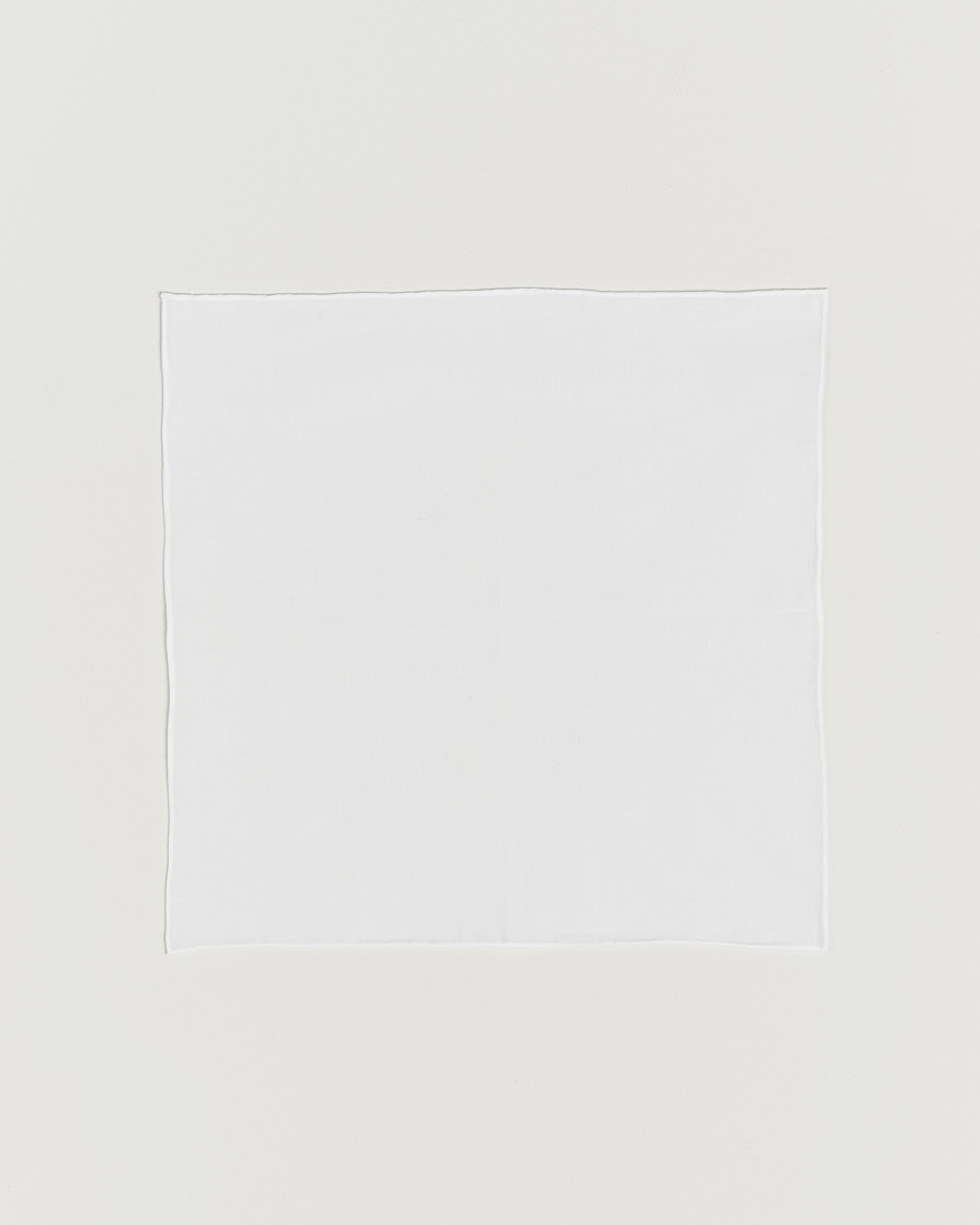 Men | Pocket Squares | Canali | Pocket Square White