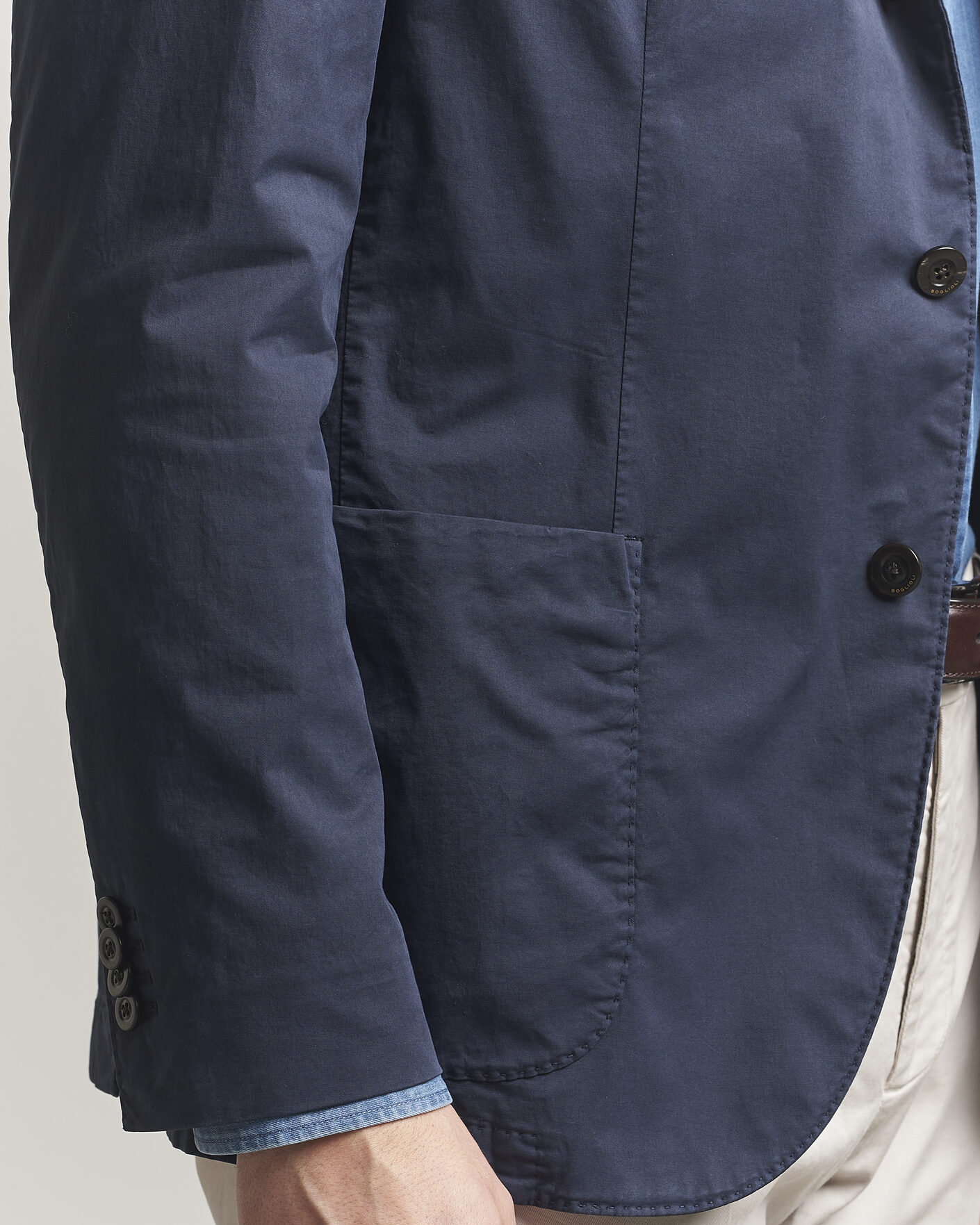 Men | Blazers | Boglioli | K Jacket Supima Cotton Blazer Navy
