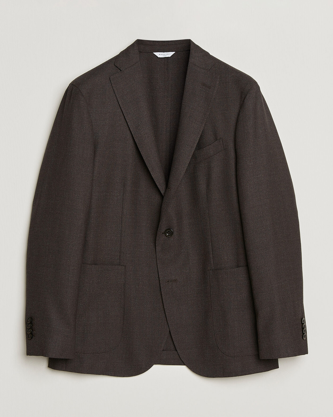 Men | Blazers | Boglioli | K Jacket Wool Hopsack Blazer Dark Brown
