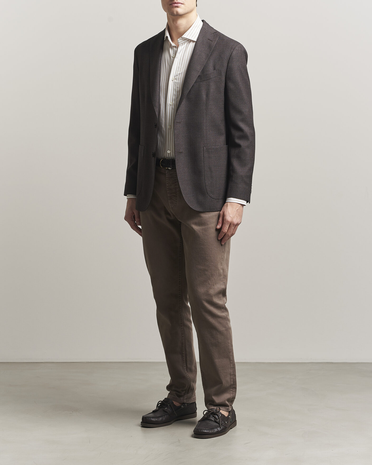 Men | Blazers | Boglioli | K Jacket Wool Hopsack Blazer Dark Brown