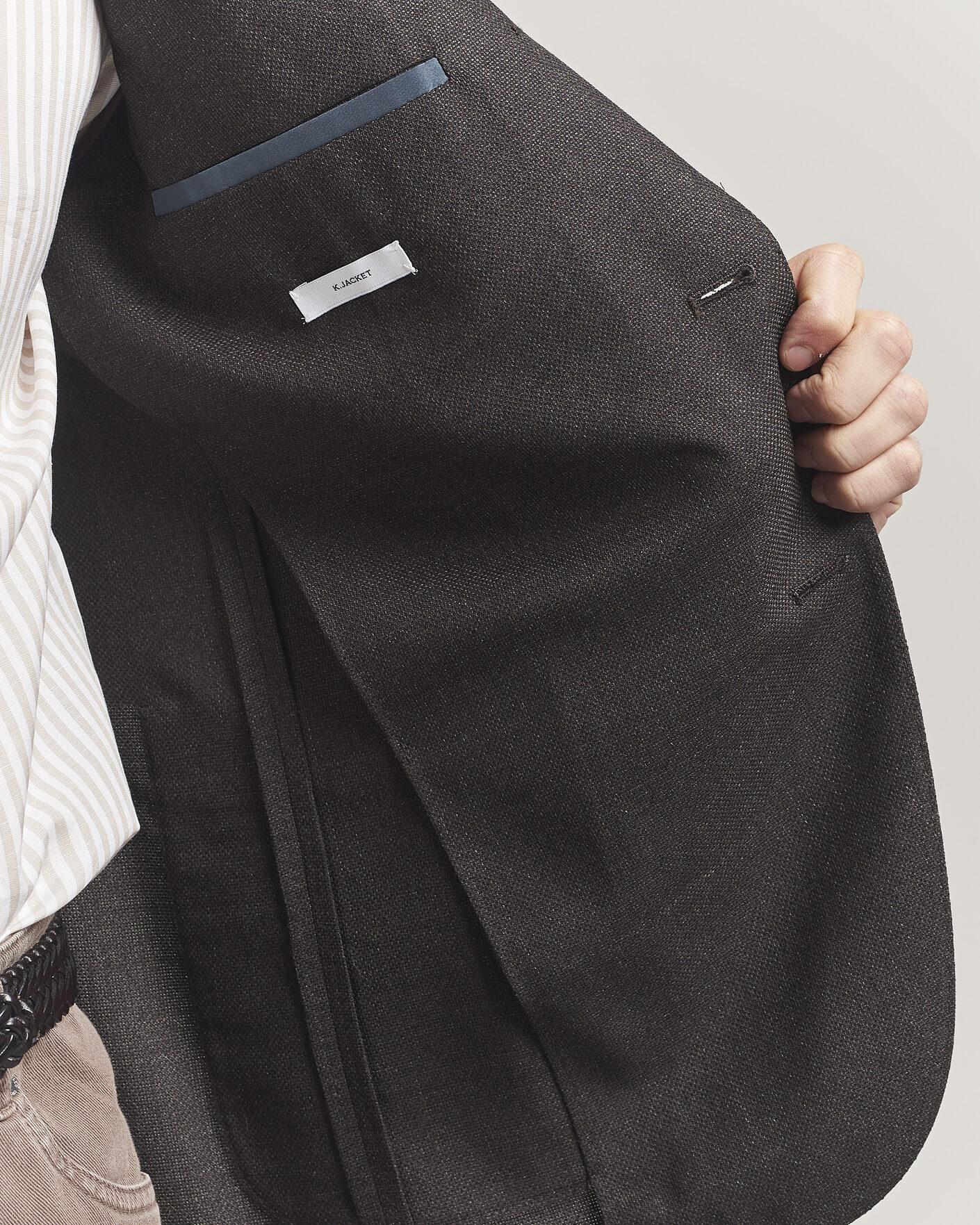 Men | Blazers | Boglioli | K Jacket Wool Hopsack Blazer Dark Brown