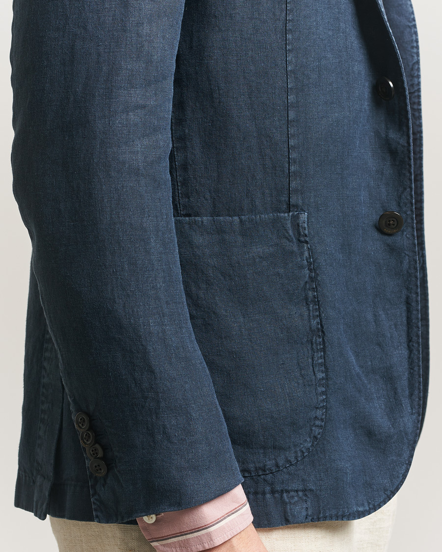 Men | Blazers | Boglioli | K Jacket Linen Blazer Navy