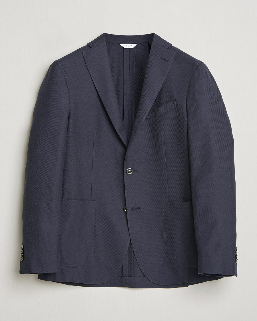 Men | Blazers | Boglioli | K Jacket Loro Piana Cotton/Cashmere Blazer Navy