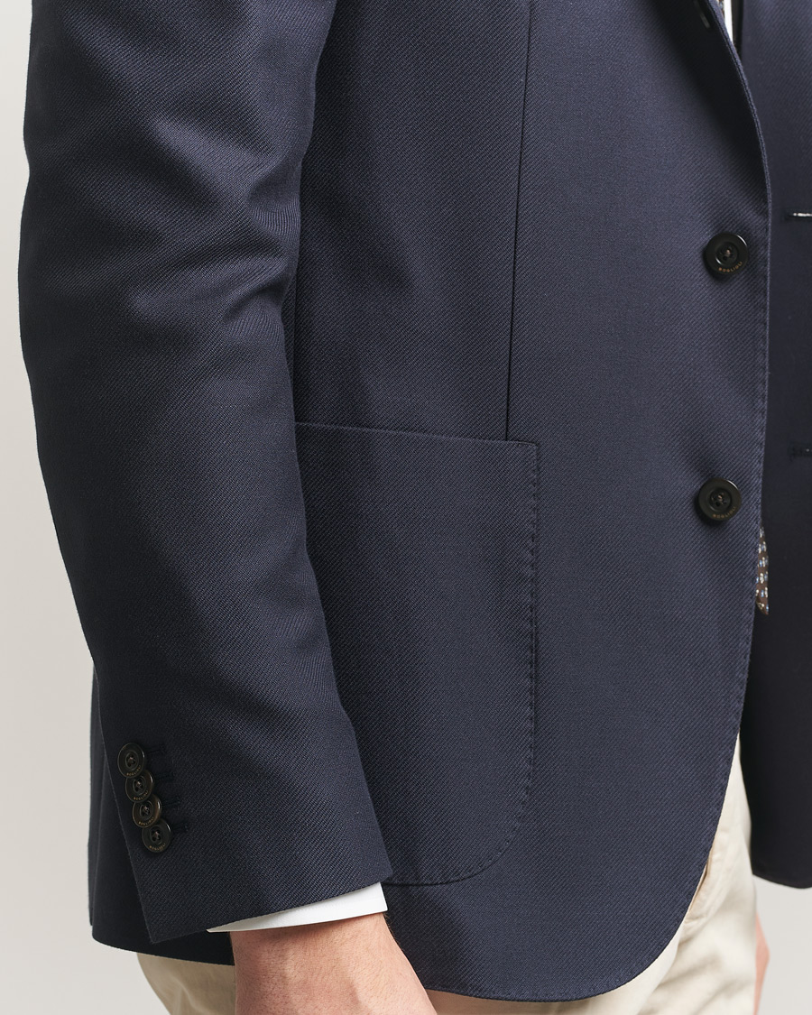 Men | Blazers | Boglioli | K Jacket Loro Piana Cotton/Cashmere Blazer Navy