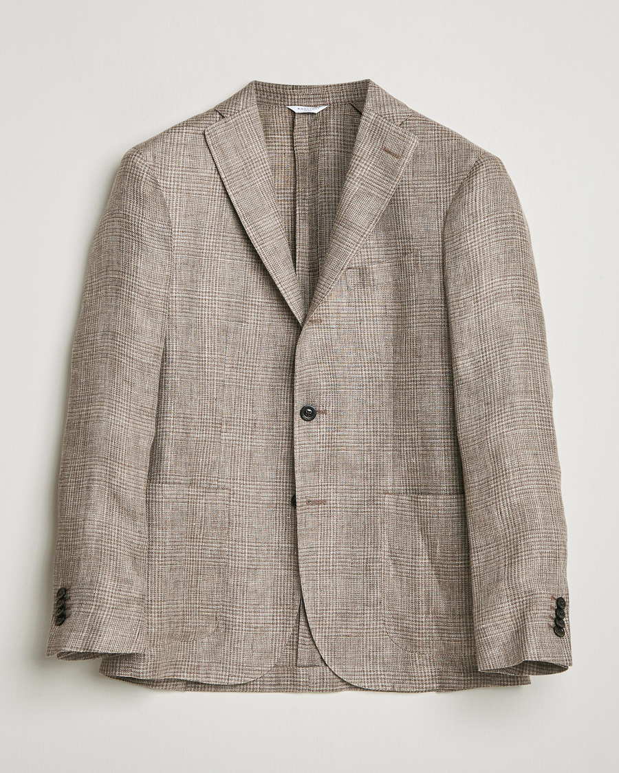 Men | Blazers | Boglioli | K Jacket Prince Of Wales Blazer Taupe