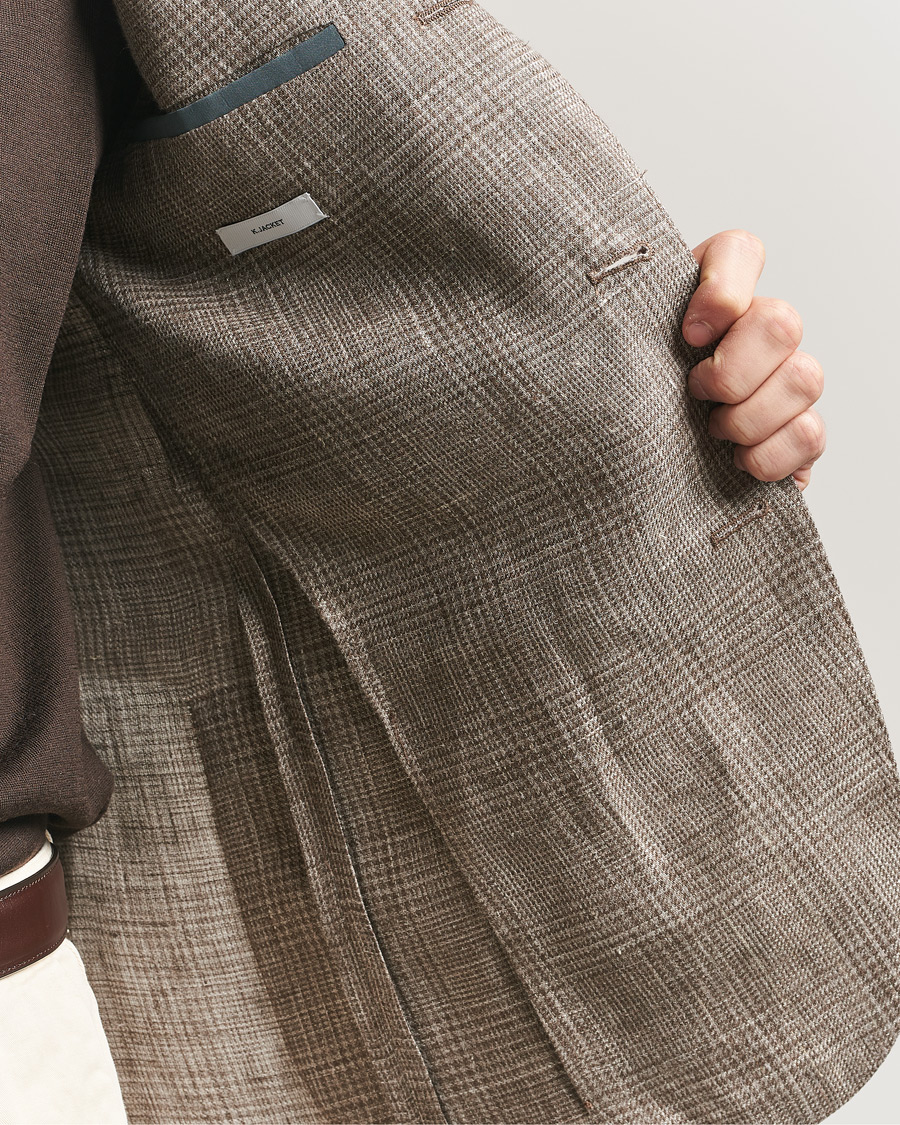 Men | Blazers | Boglioli | K Jacket Prince Of Wales Blazer Taupe