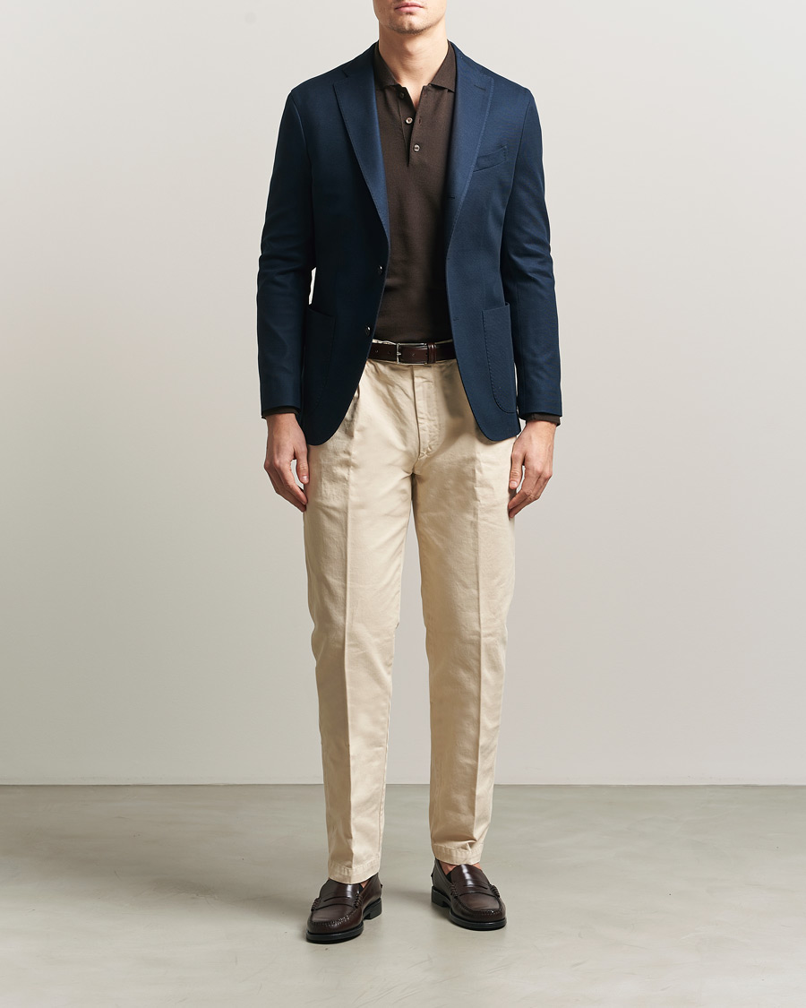 Boglioli K Jacket Jersey Blazer Navy at CareOfCarl.com