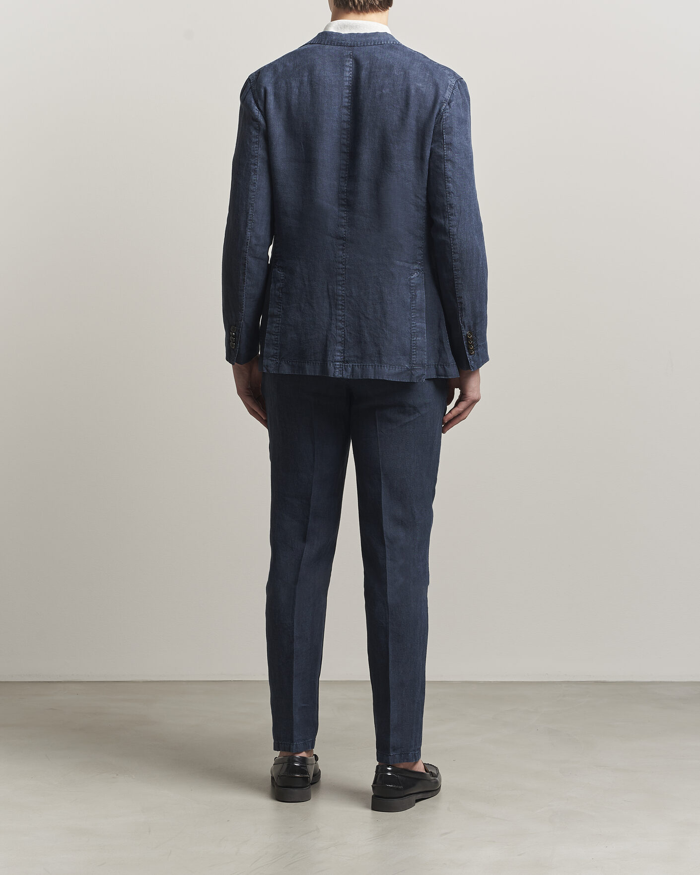 Boglioli K Jacket Linen Suit Navy at CareOfCarl.com