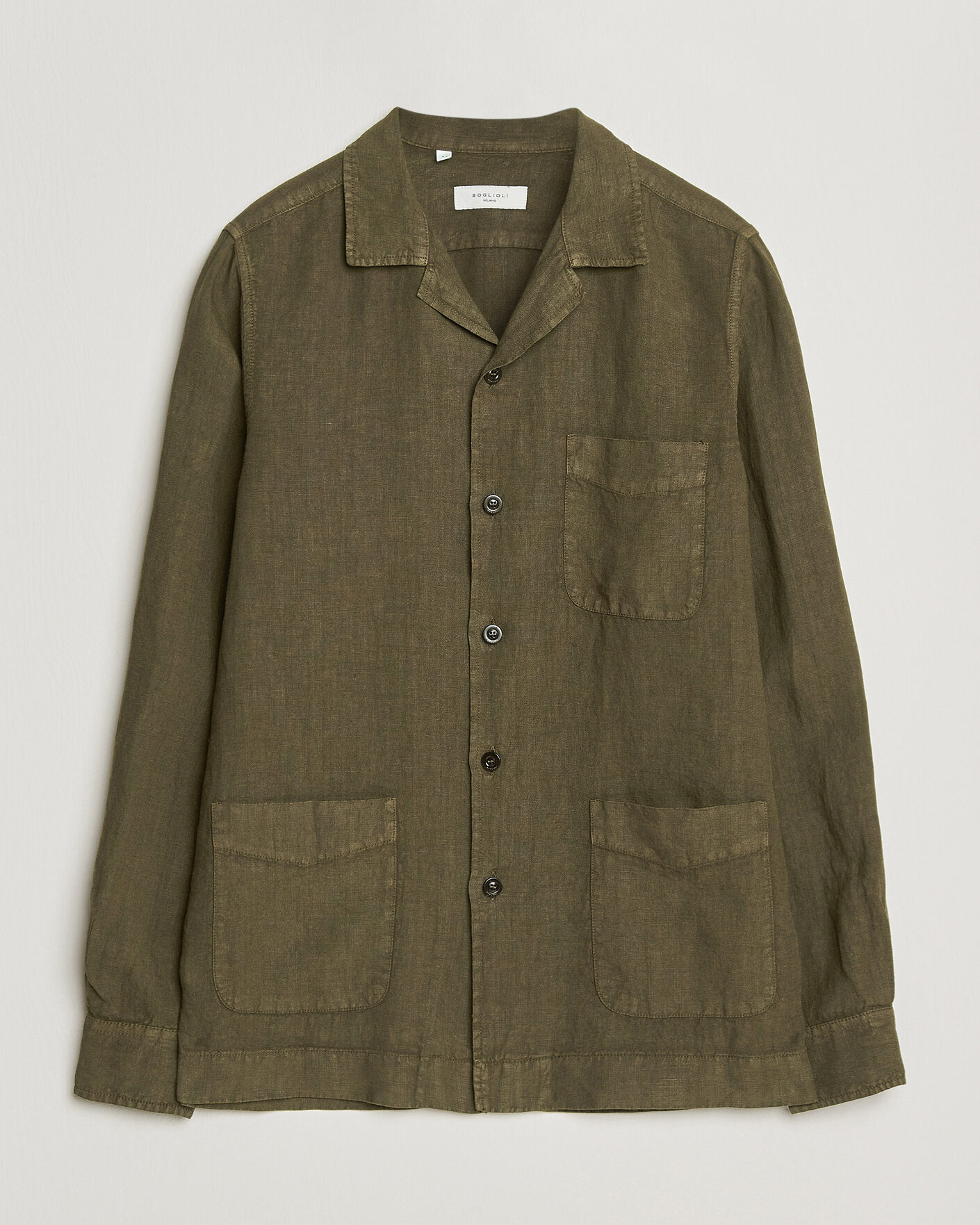 Boglioli Linen Painter Jacket Military at CareOfCarl.com