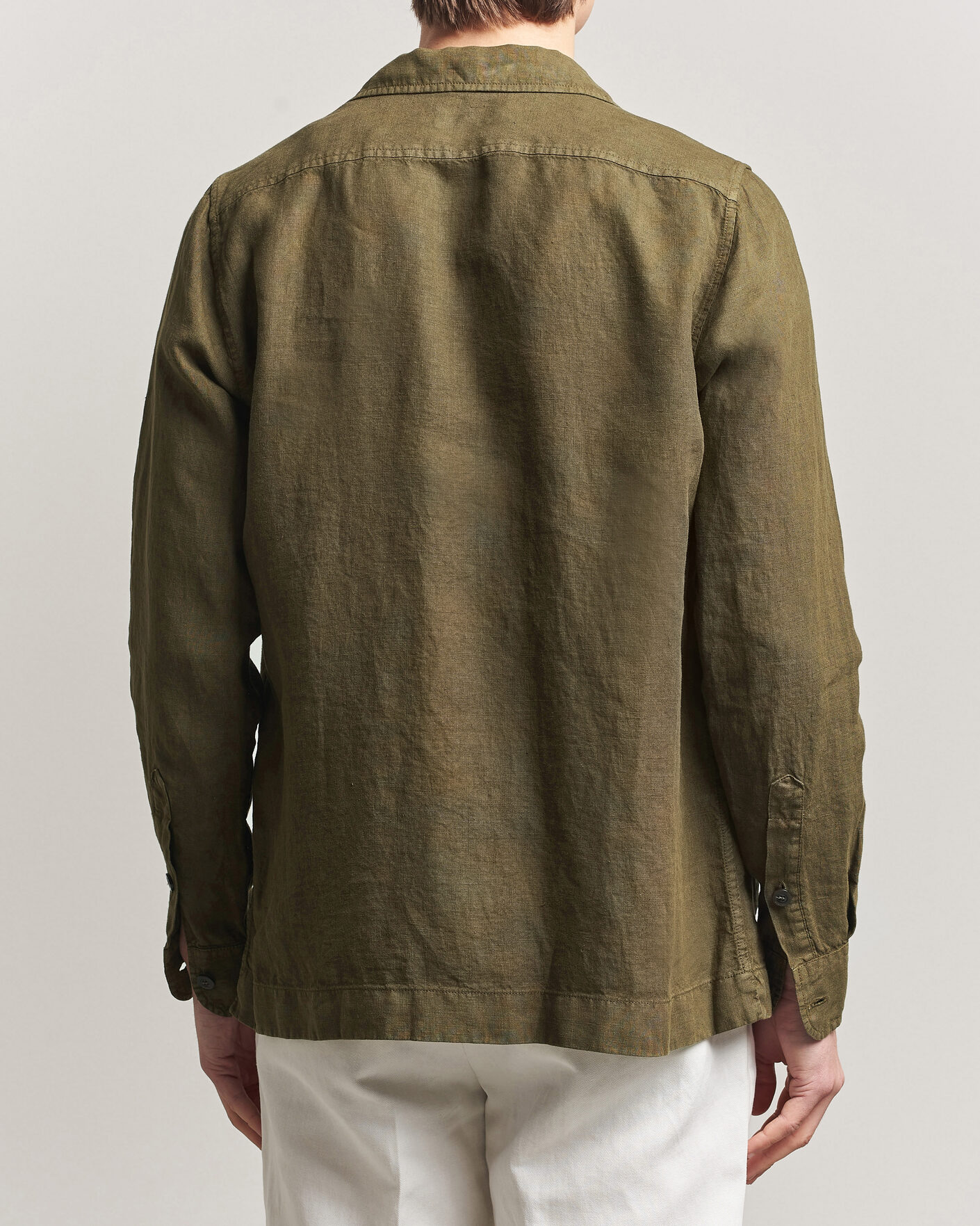 Men | Coats & Jackets | Boglioli | Linen Painter Jacket Military